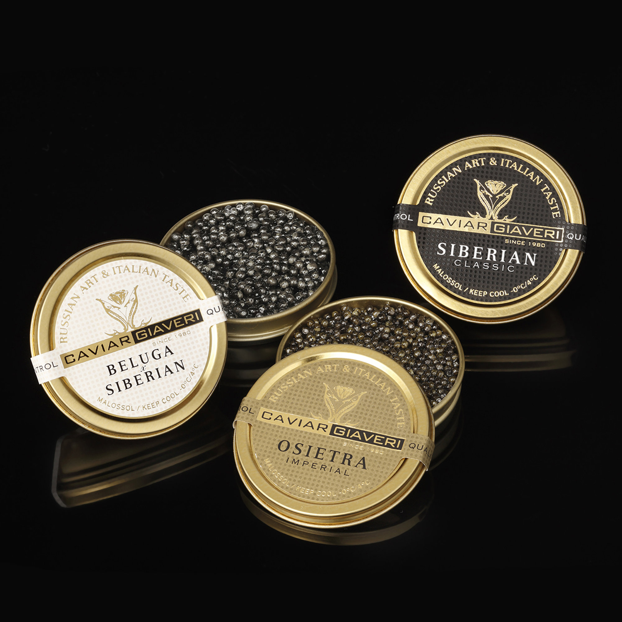 1 confezione - Zar Trilogy 50 gr con due cucchiaini in madreperla Caviar Giaveri vista2