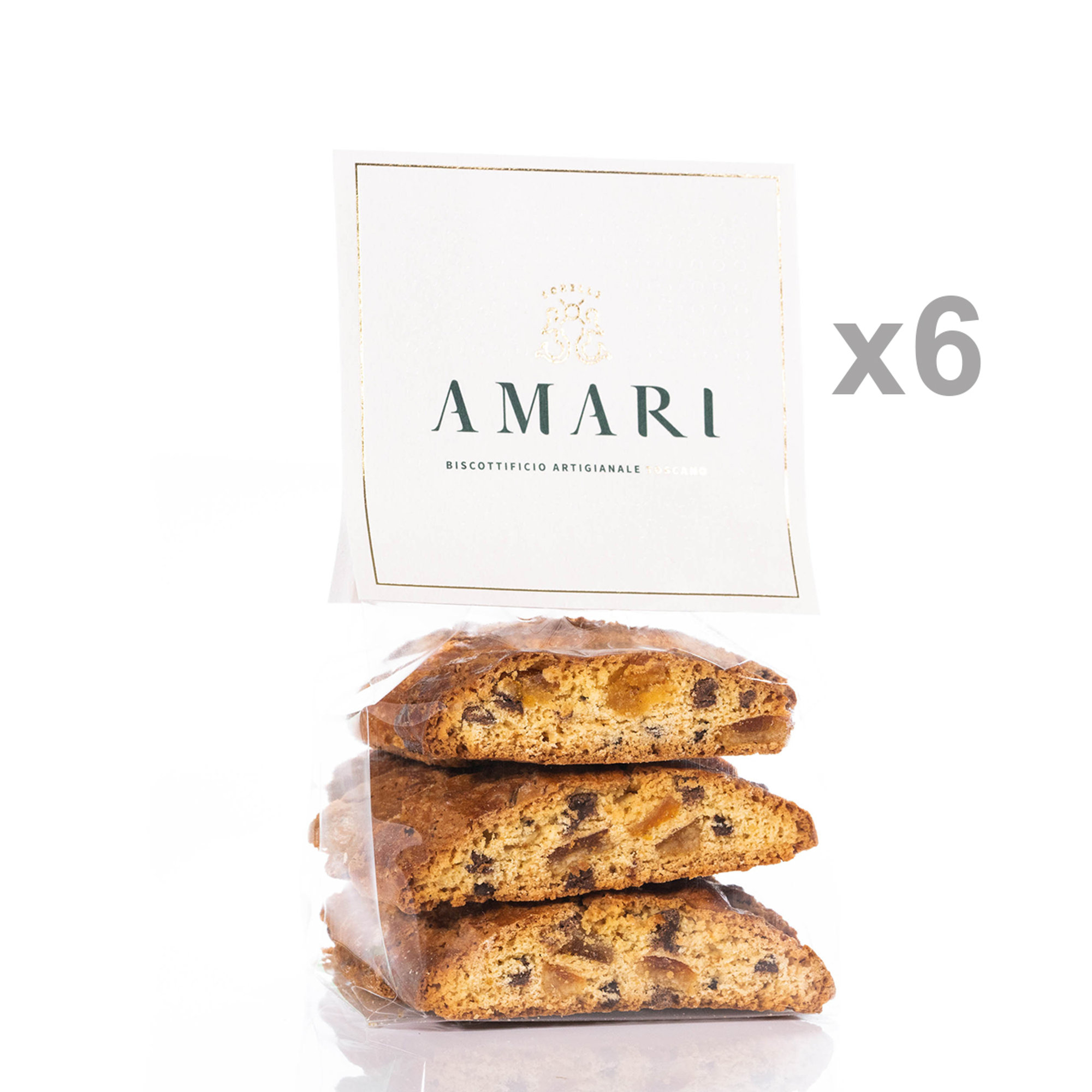 6 paquets - Cantucci orange et chocolat 200 gr Amari vista0