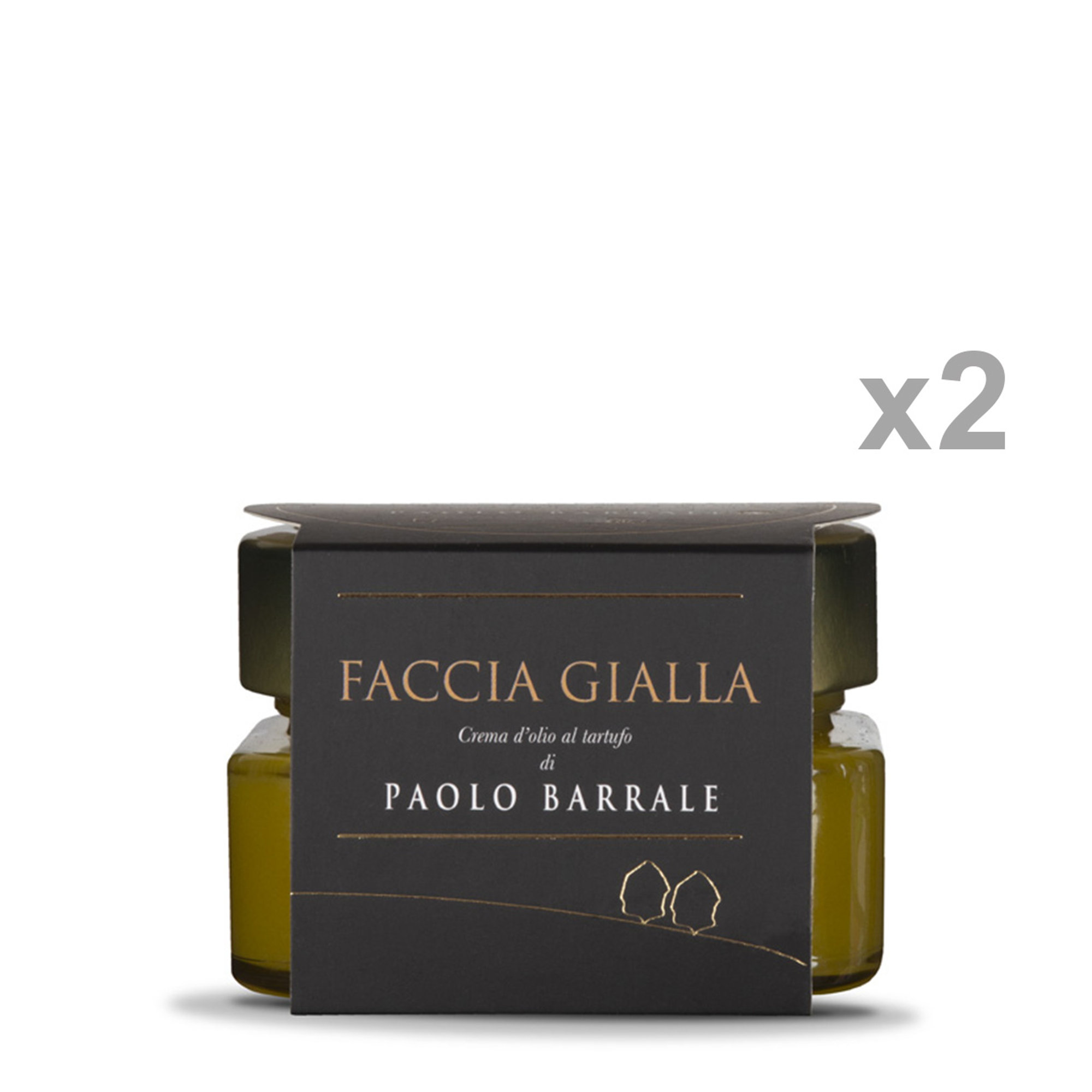2 vasetti - "Faccia Gialla" Crema d'olio al tartufo 100 gr "Linea Paolo Barrale" Capasso Tartufi vista0