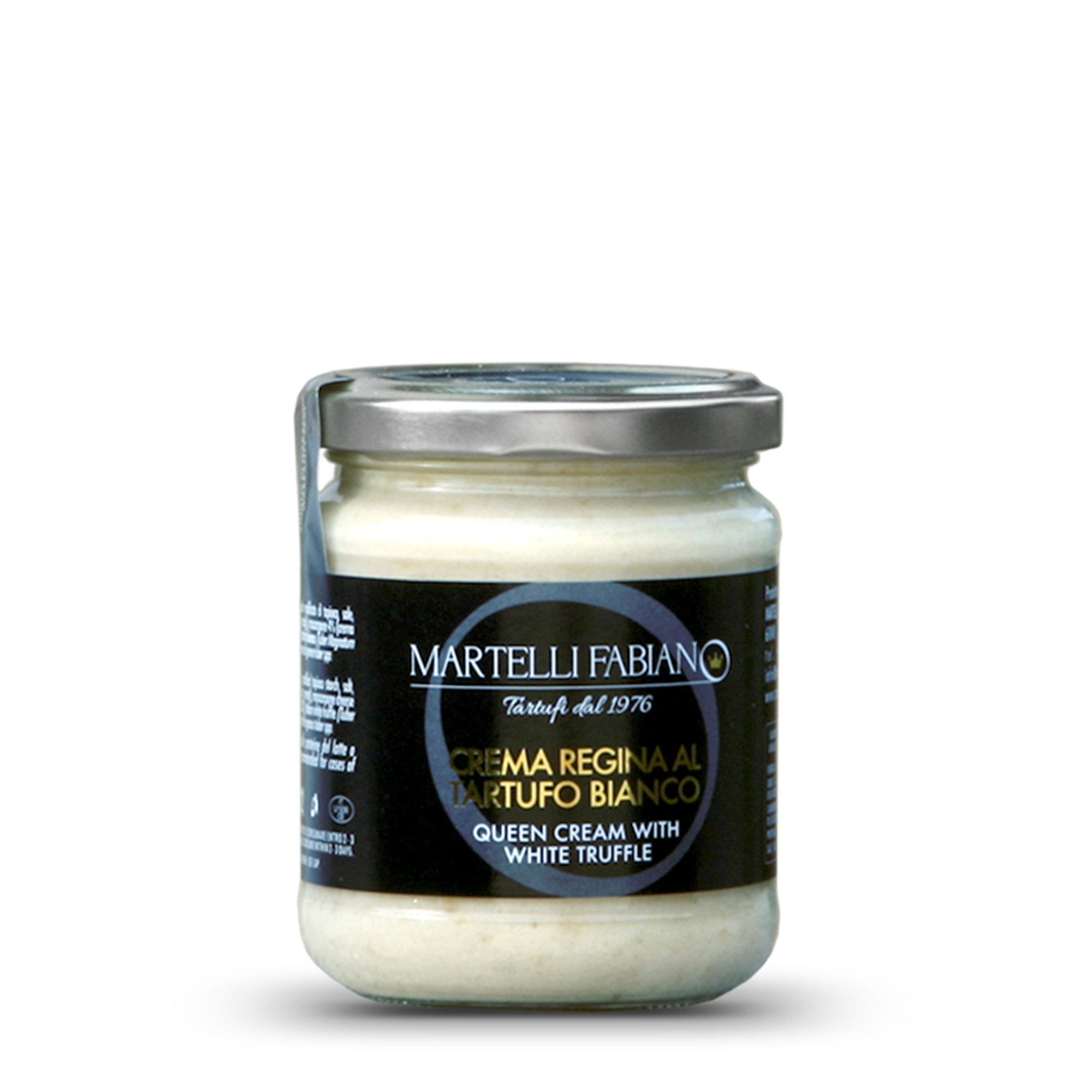 Crema Regina met Witte Truffel 180 gr - Fijngemalen Truffelzout 60 gr - Gedroogde Zomertruffelplakjes 5 gr - Acaciahoning gearomatiseerd met Truffel 60 gr Martelli Fabiano Tartufi vista1