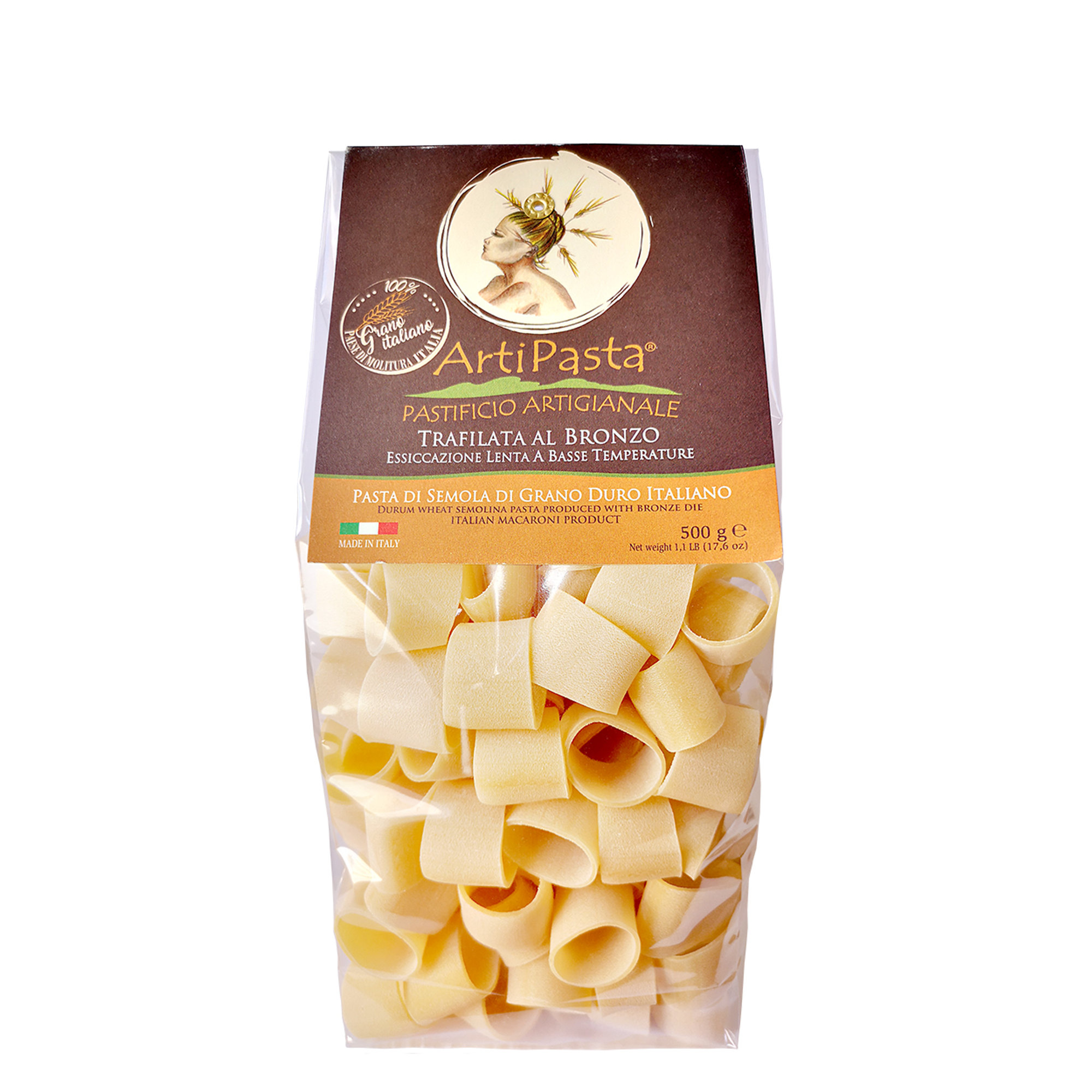 12 paquetes mixtos de 500 gr: 3 Pappardelle - 3 Jackdaw - 3 Ojos de lobo - 3 Calamarata Artipasta vista4