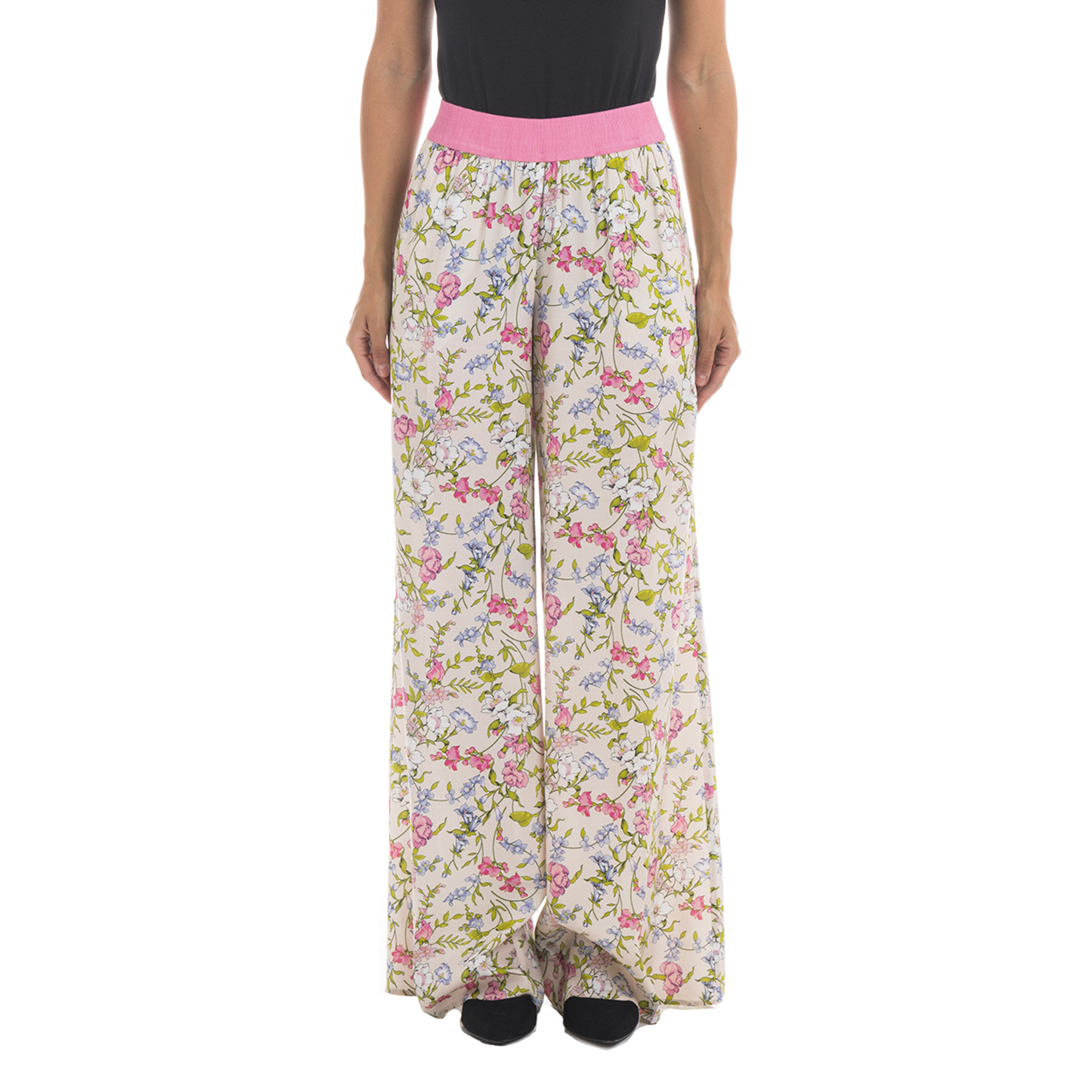 Pantalone ampio e leggero a fiori multicolor multicolor Twinset vista0
