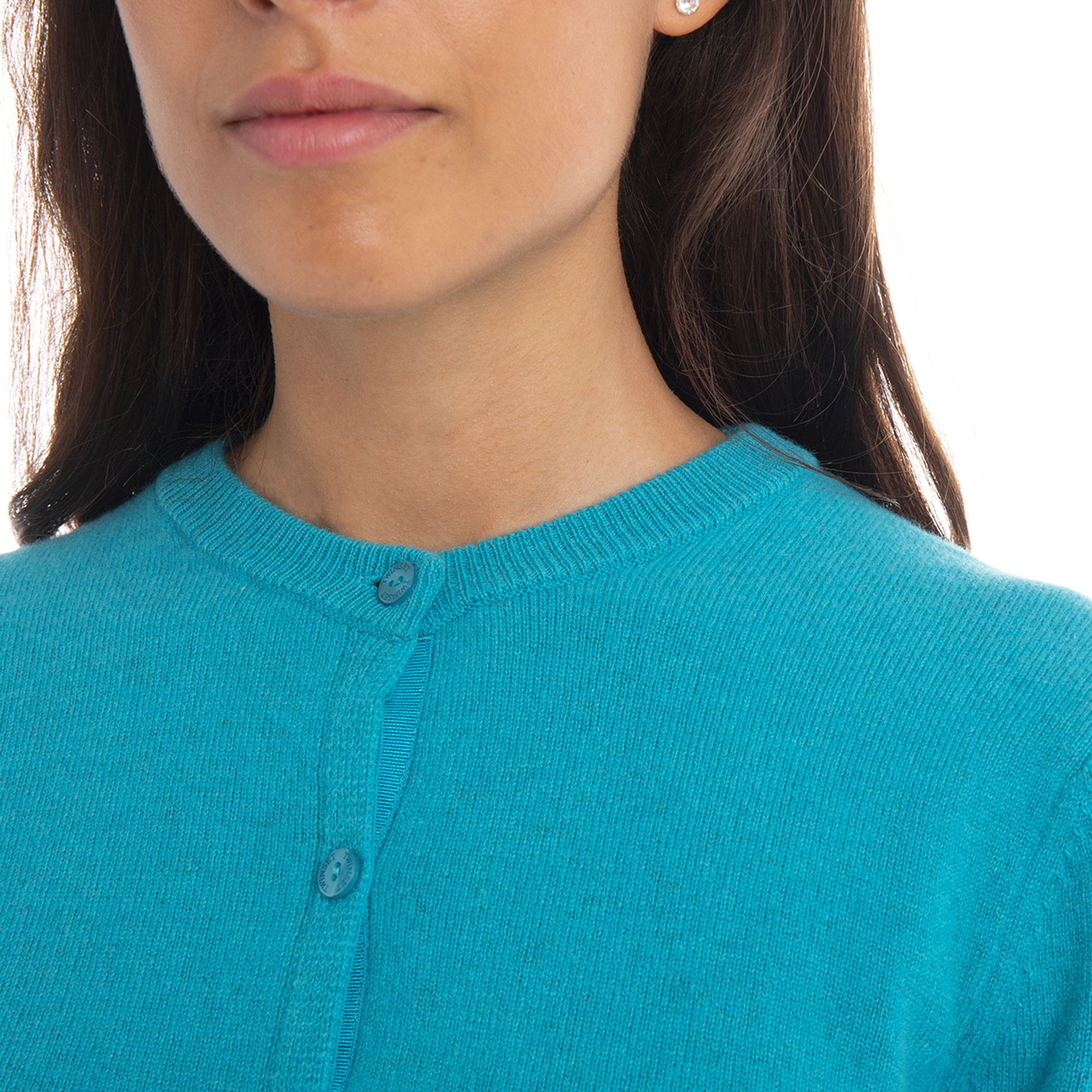 Cardigan a maniche lunghe con bottoni blu Twinset vista3