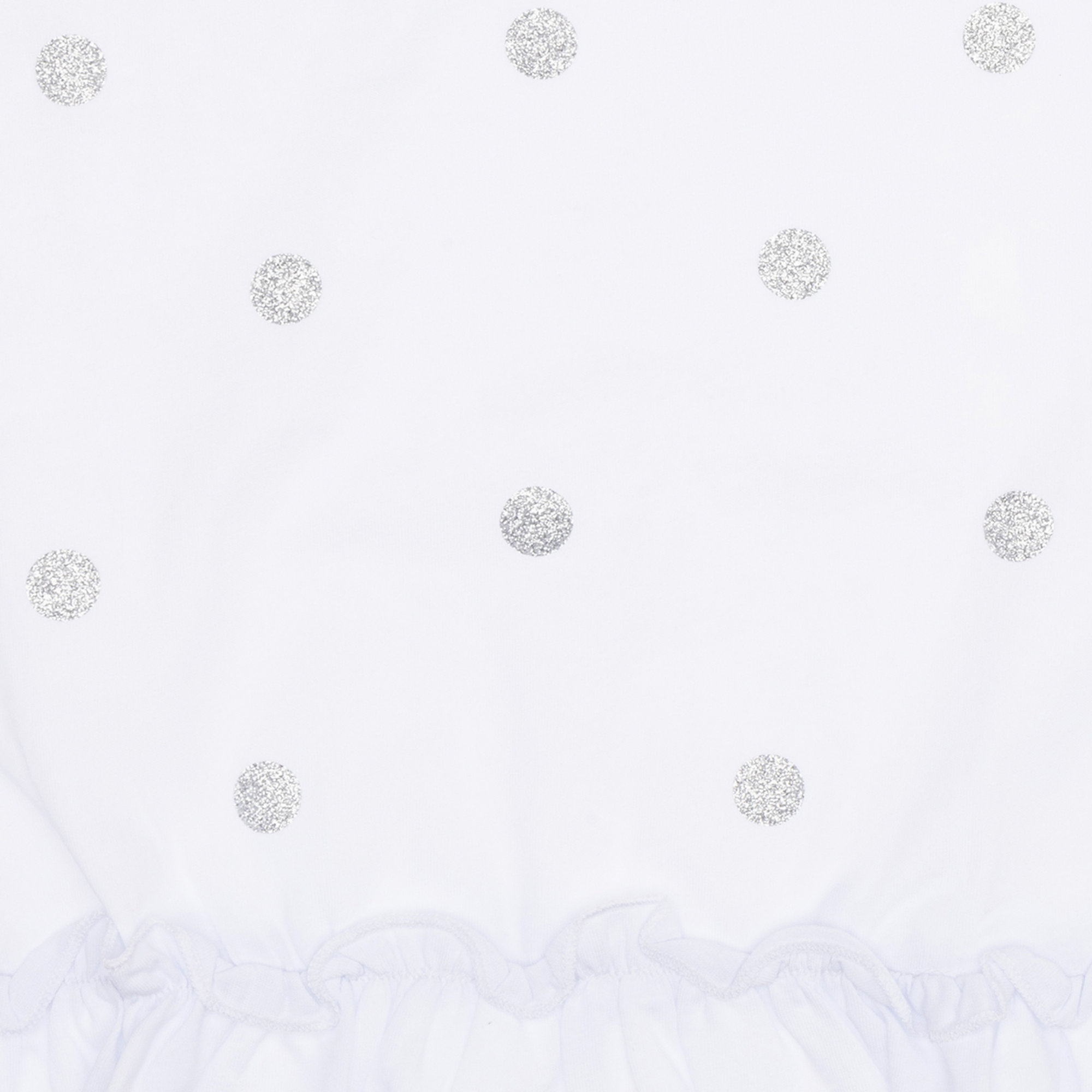 T-shirt in cotone a maniche corte pois bianca Alligalli vista2