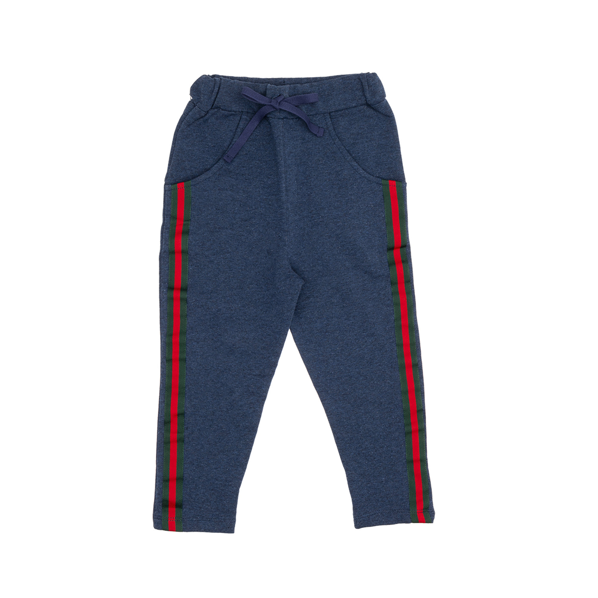Pantaloni in felpa con bande a contrasto blu Alligalli vista0