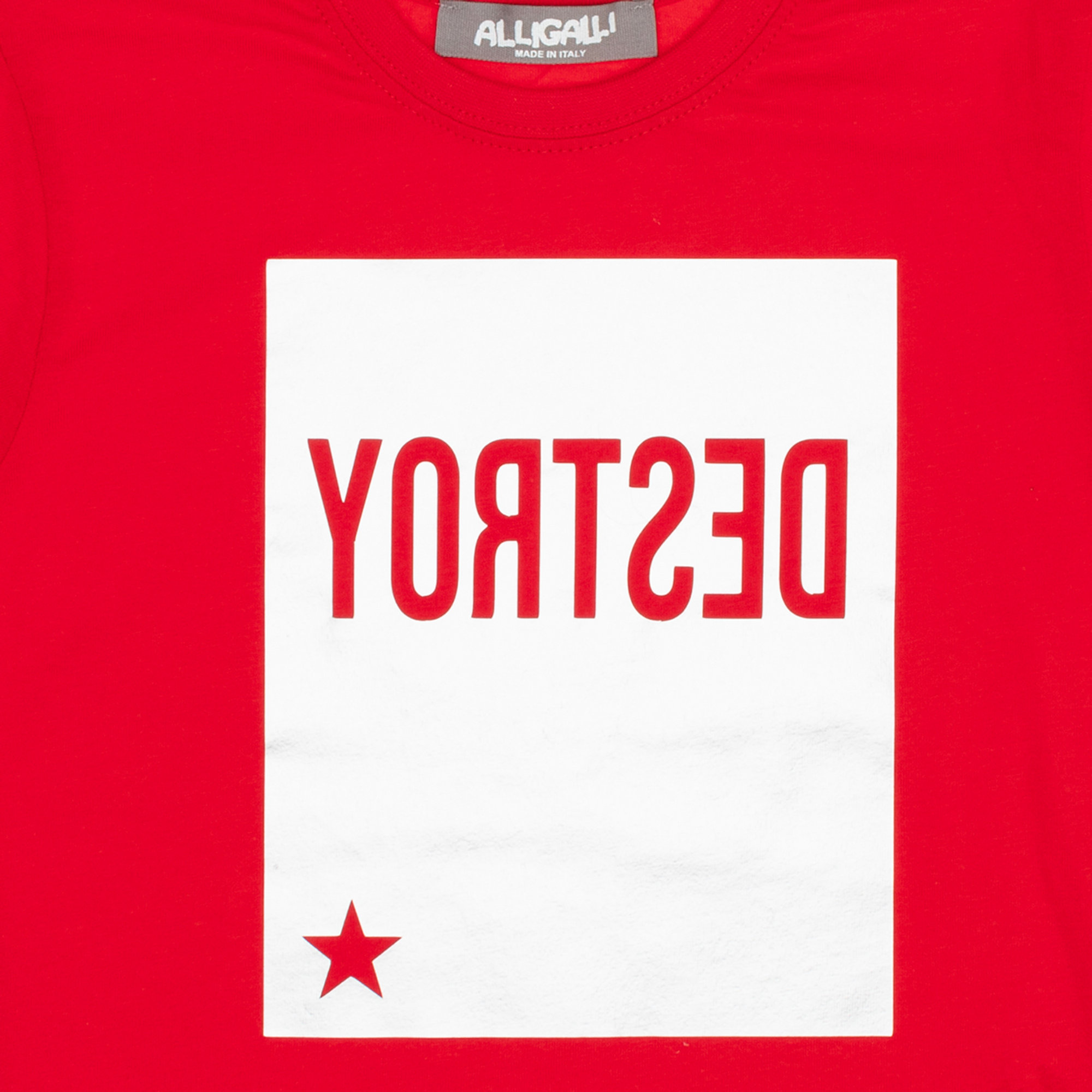 T-shirt a maniche corte con stampa rossa Alligalli vista1