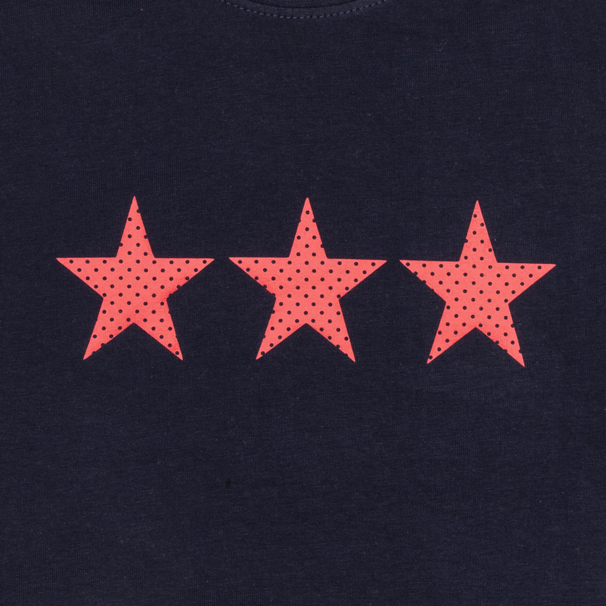 T-shirt in cotone a maniche corte stelle blu Alligalli vista2