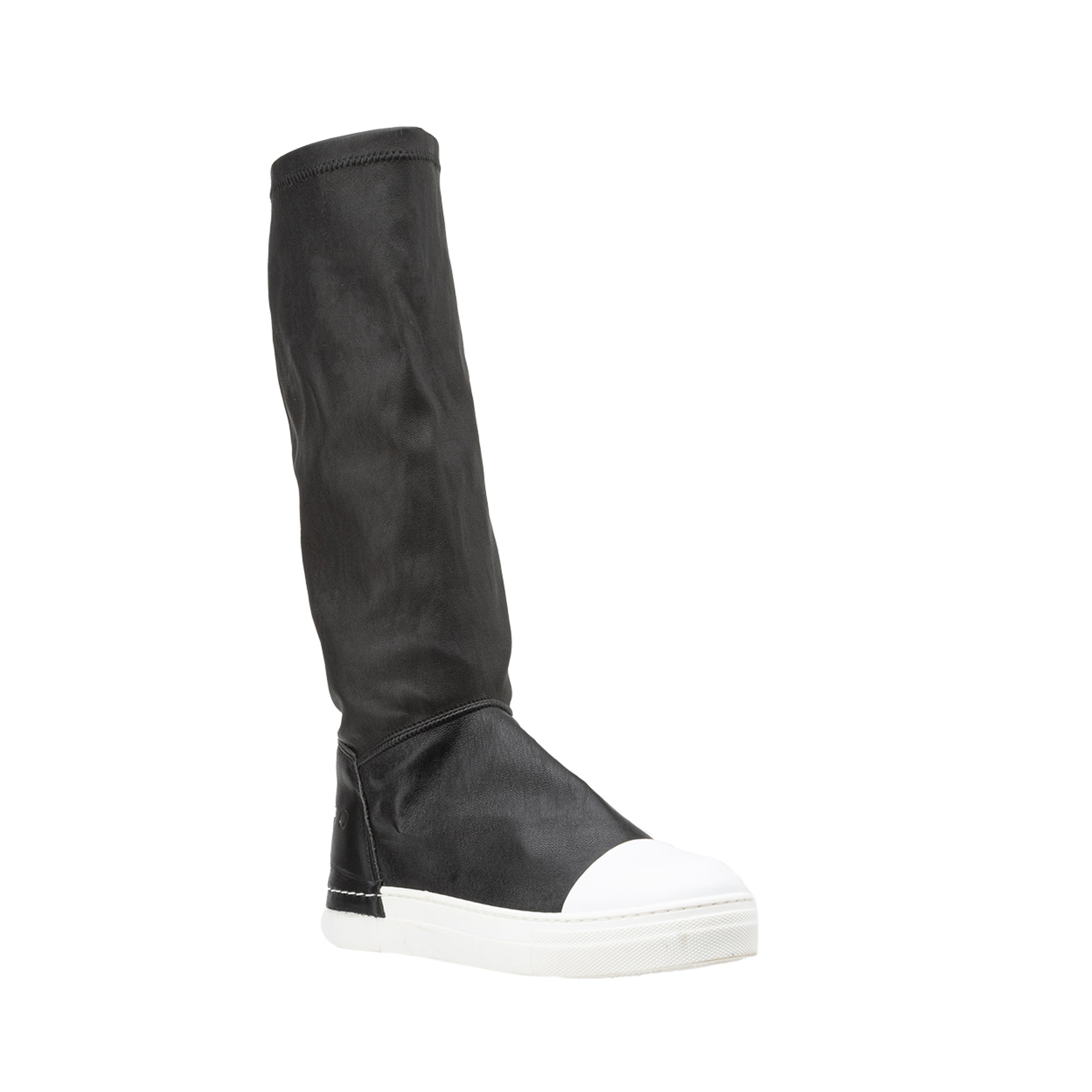 Stivale in pelle morbida con gambale elasticizzato nero ARAIAKIDS vista1
