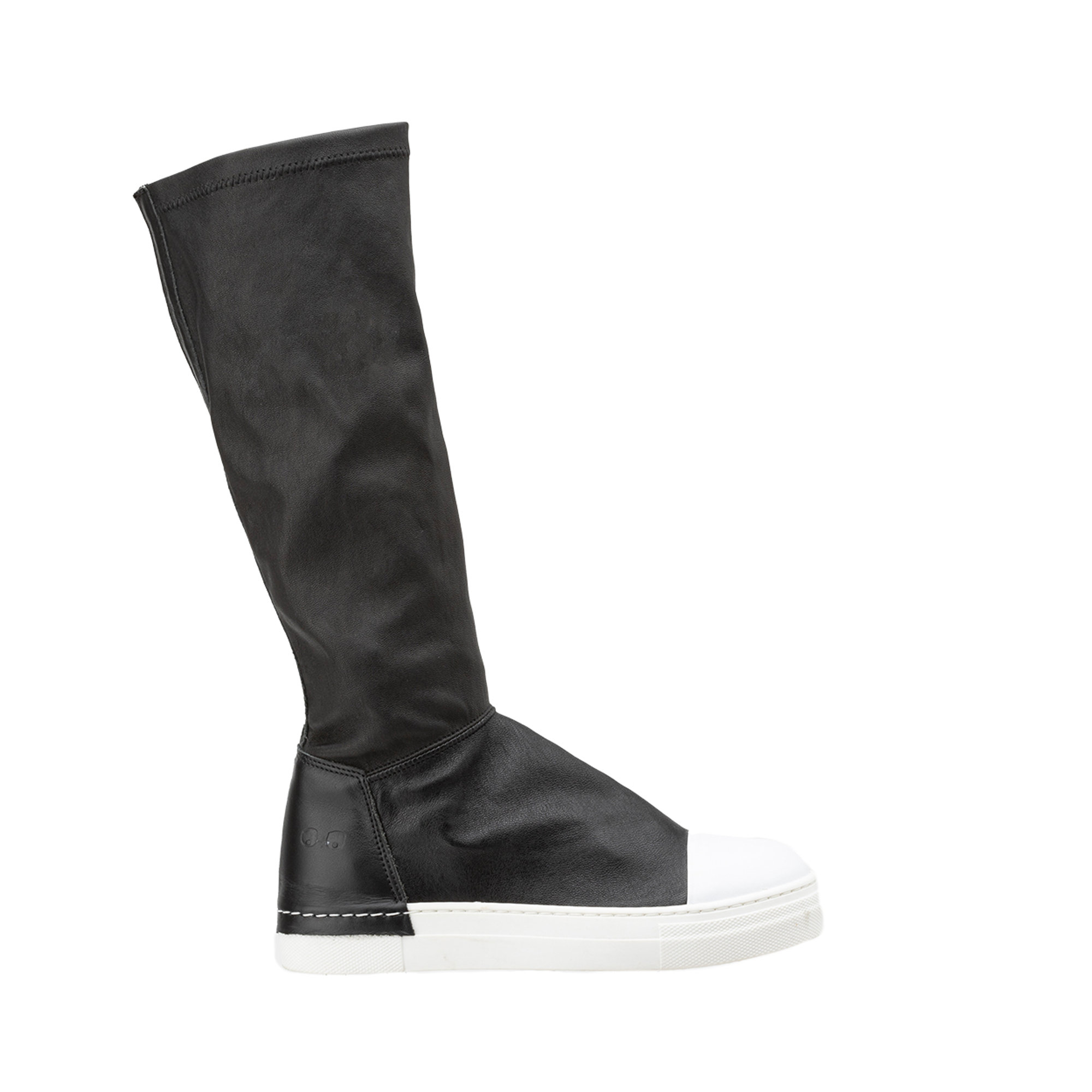 Stivale in pelle morbida con gambale elasticizzato nero ARAIAKIDS vista0