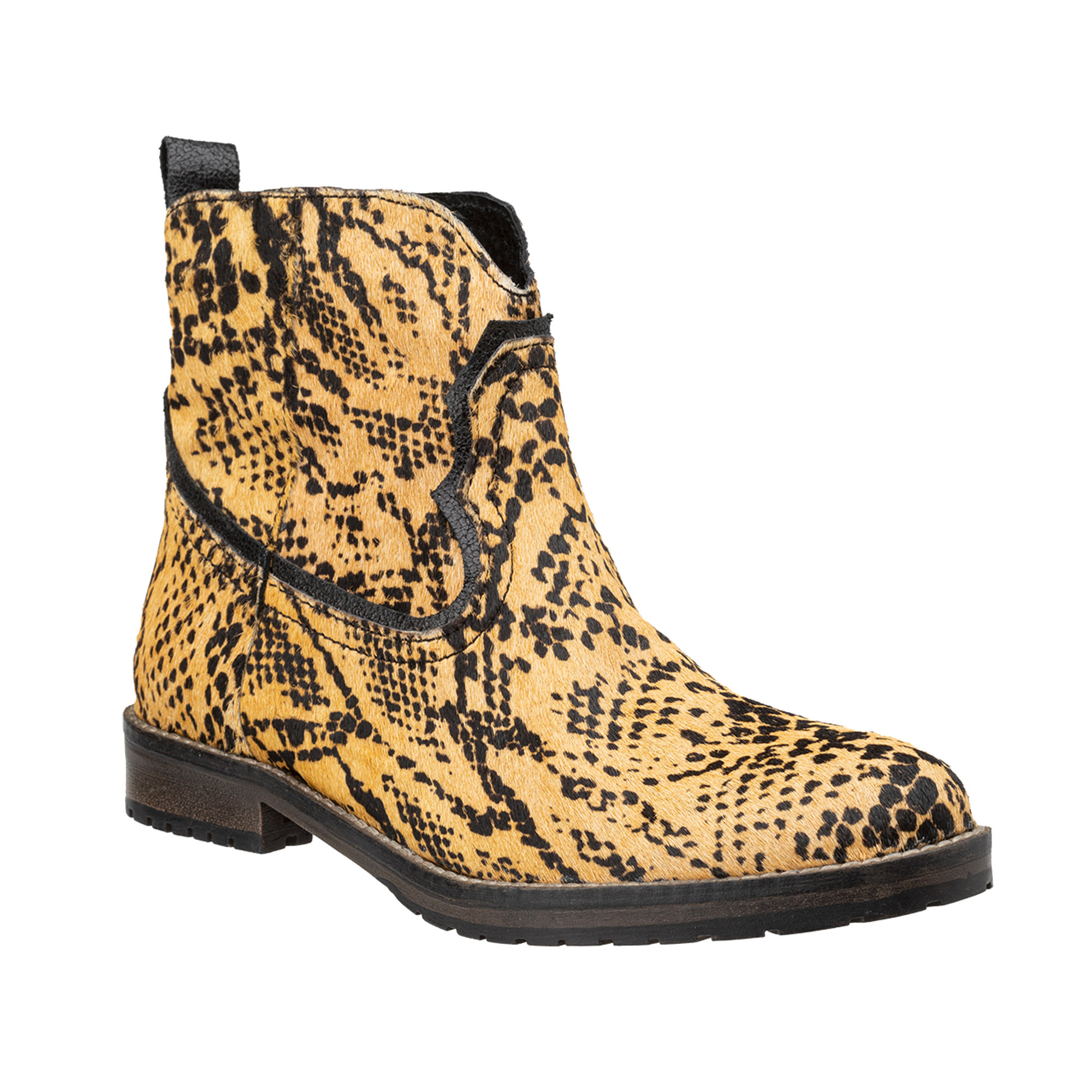 Stivaletto in cavallino lavorato con zip laterale multicolor Gioseppo vista1