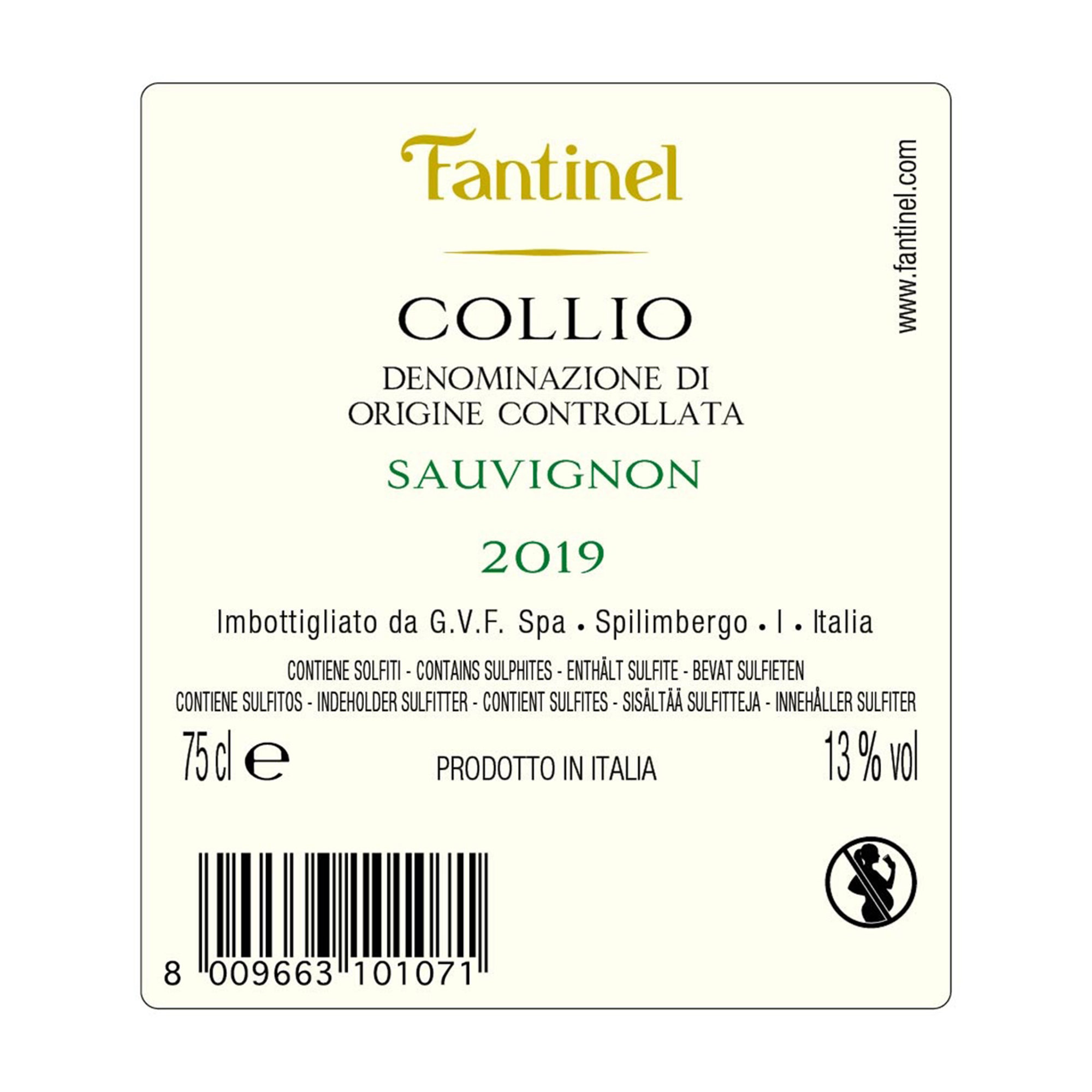 3 bottiglie - "Tenuta Sant'Helena" Sauvignon DOC Collio 2020 Fantinel vista1