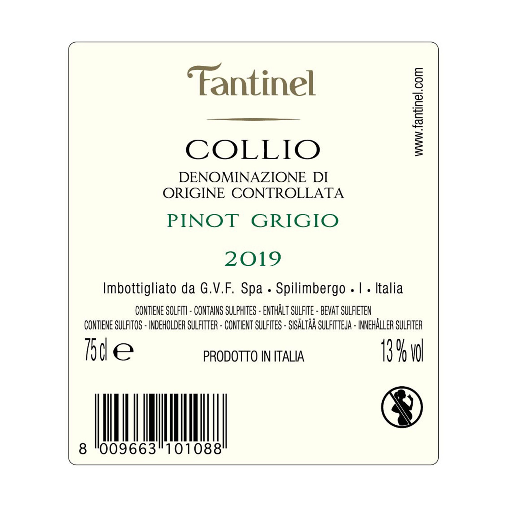 3 bottiglie - "Tenuta Sant'Helena" Pinot Grigio DOC Collio 2020 Fantinel vista1