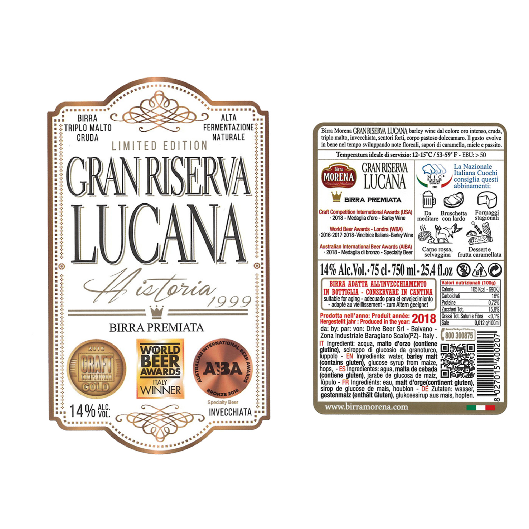 6 birre assortite 75 cl: 3 Celtica Stout Doppio Malto - 3 Gran Riserva Lucana Triplo Malto Birra Morena vista4