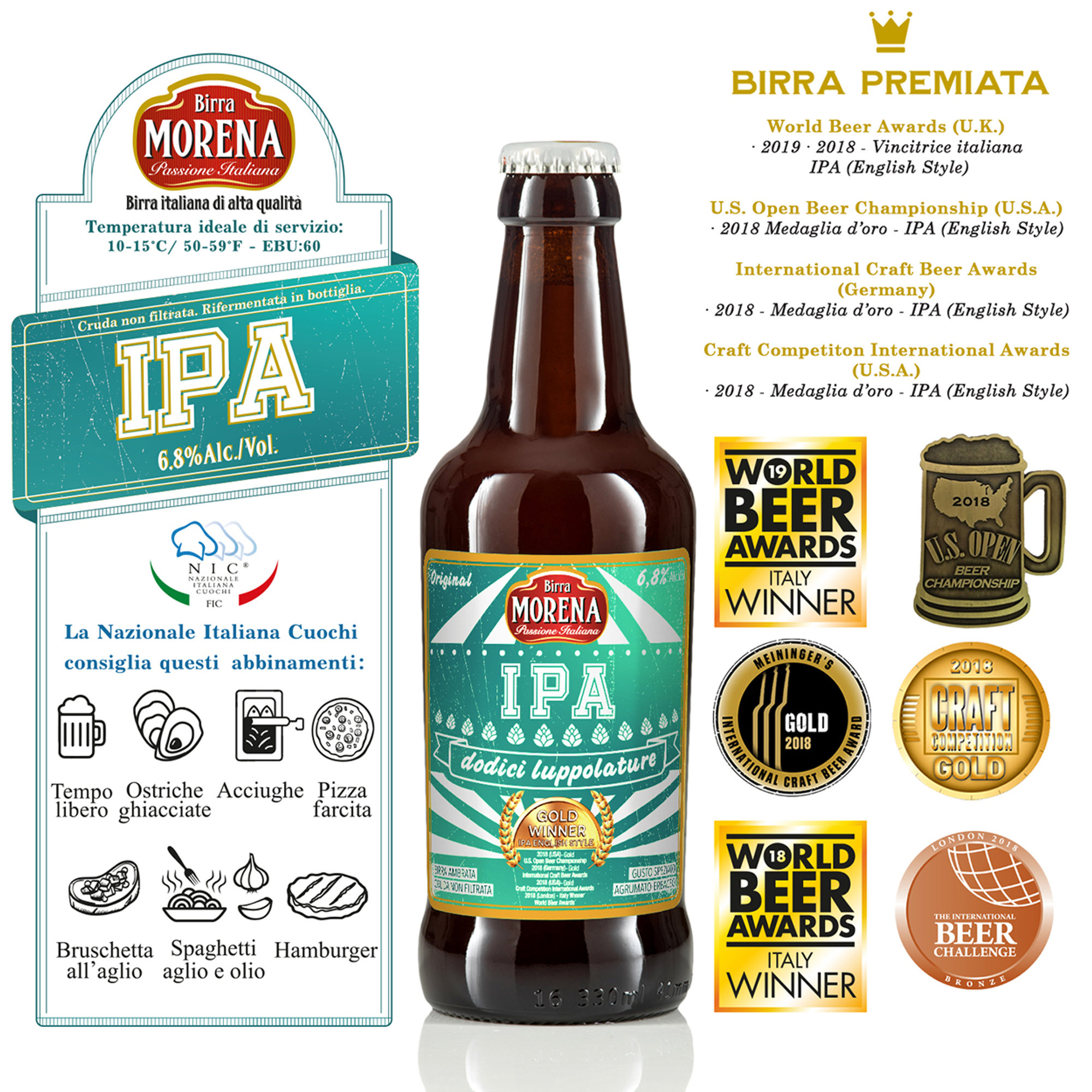 12 bouteilles assorties de 33 cl - Gran Selection Craft Beer Birra Morena vista9