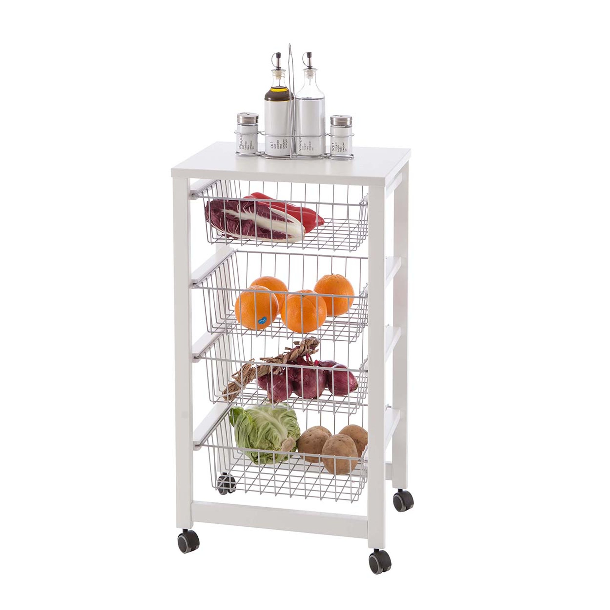 Carrello Cucina GINGERONE, bianco Arredamenti Italia vista3