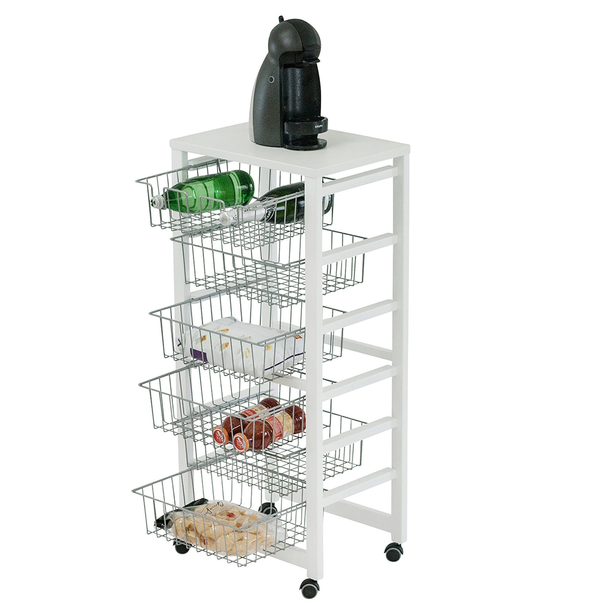Carrello Cucina GUSTAVO, bianco Arredamenti Italia vista1