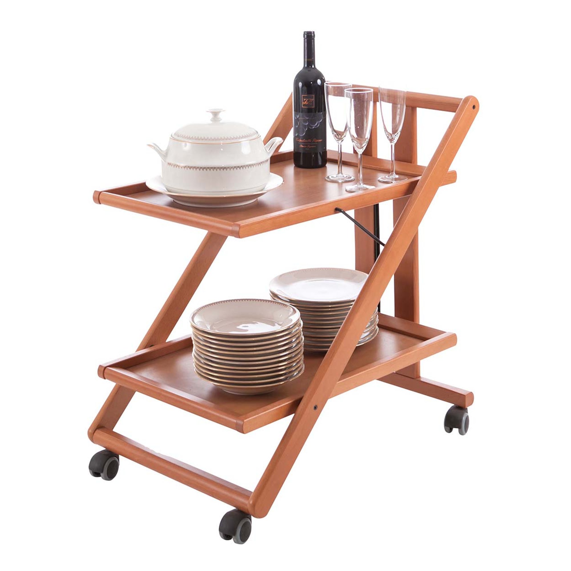 Carrello Portavivande GIMMY, ciliegio Arredamenti Italia vista3