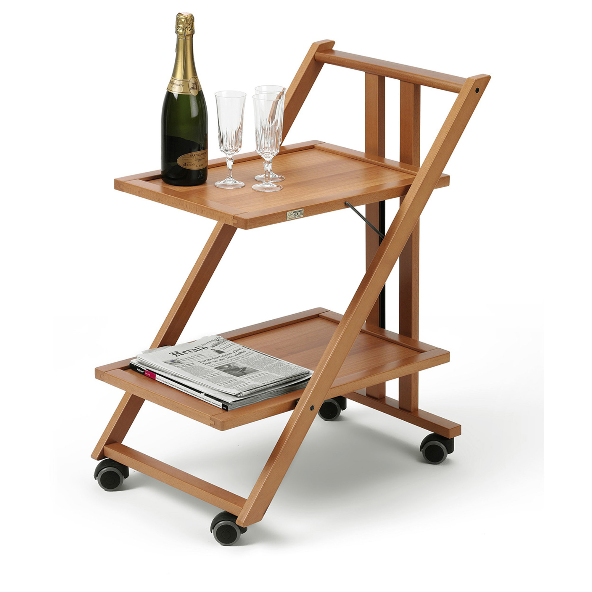 Carrello Portavivande SIMPATY, ciliegio Arredamenti Italia vista2