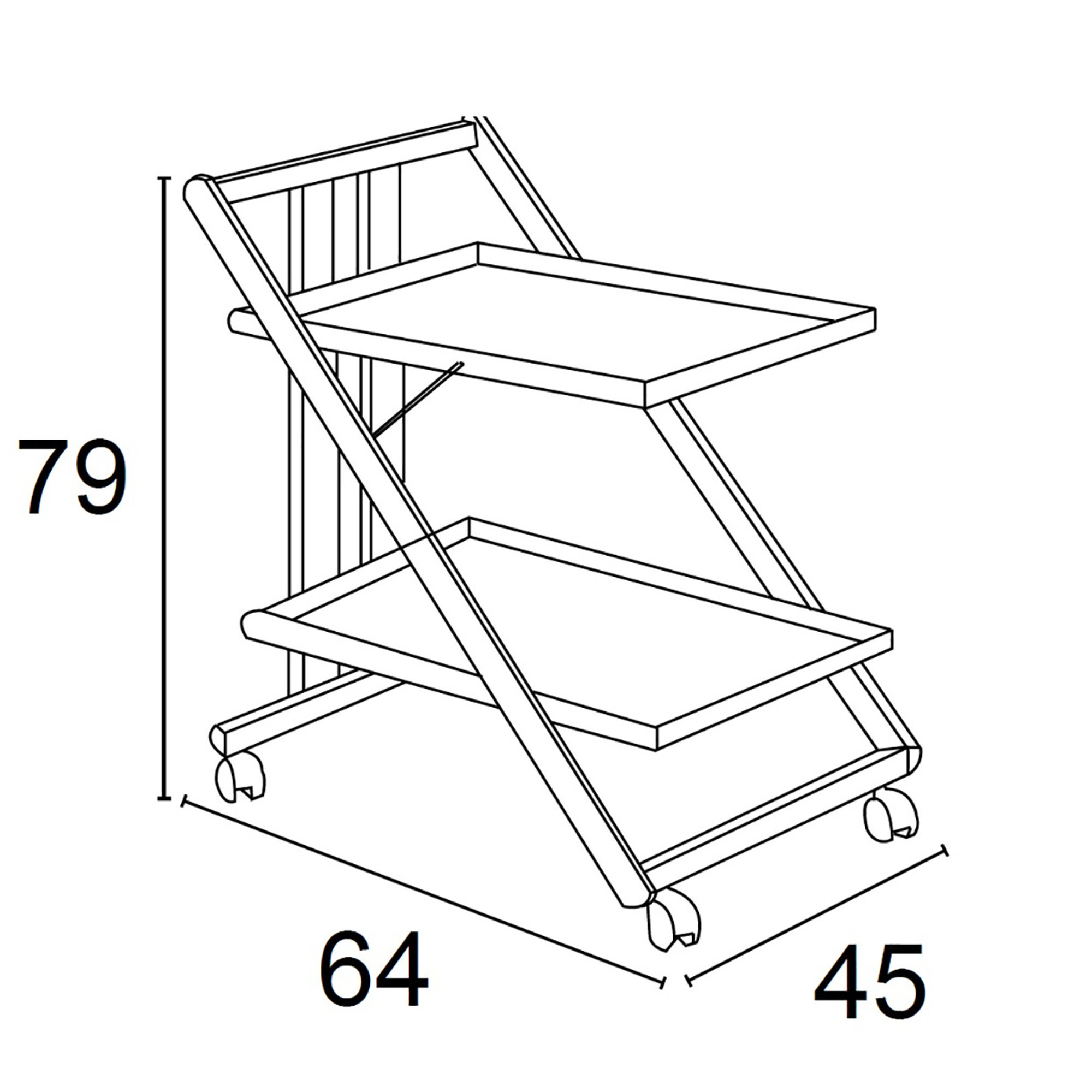 Carrello Portavivande SIMPATY, bianco Arredamenti Italia vista4