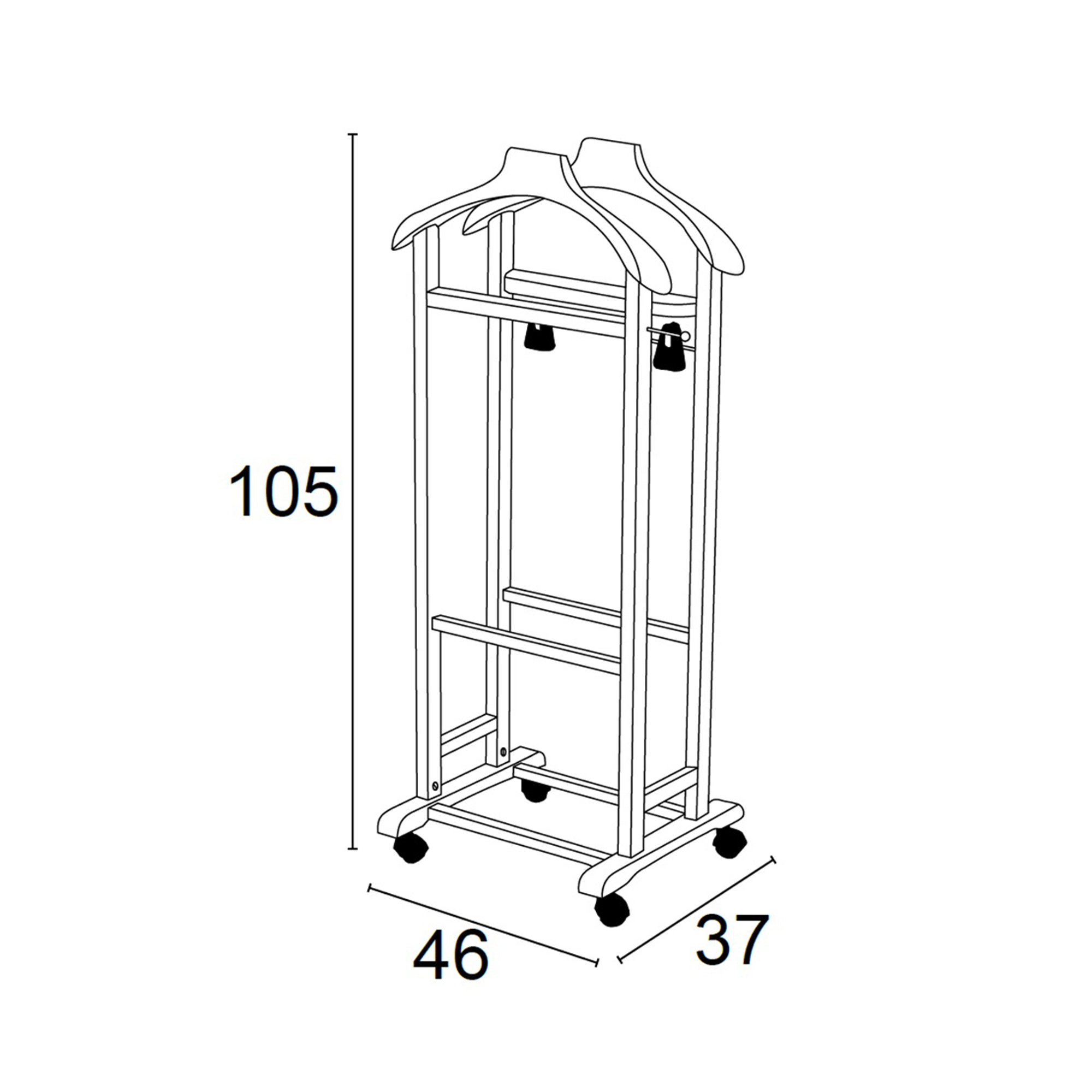 Indossatore per camera da letto MIXER, bianco Arredamenti Italia vista3