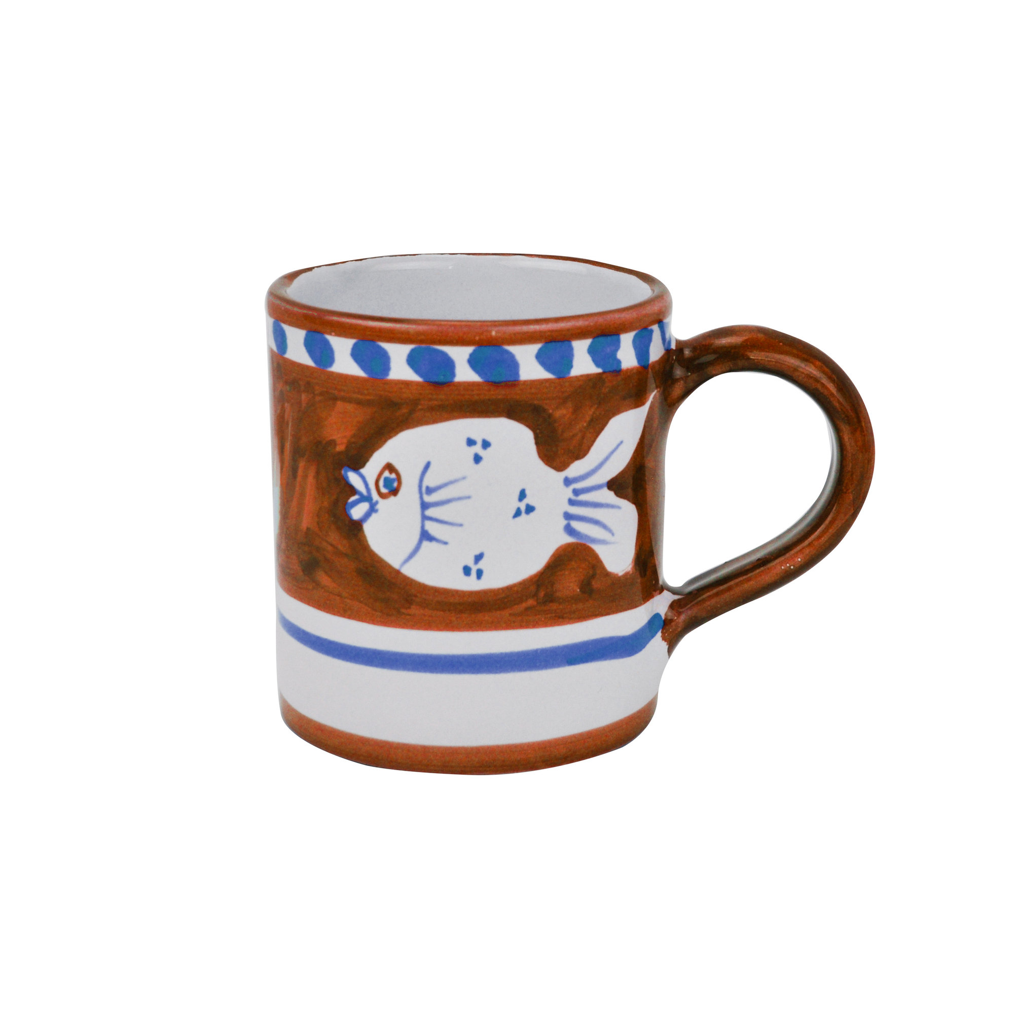 poiseidone arancio mug cilindrico 33 cl Arcucci dipinto a mano vista0