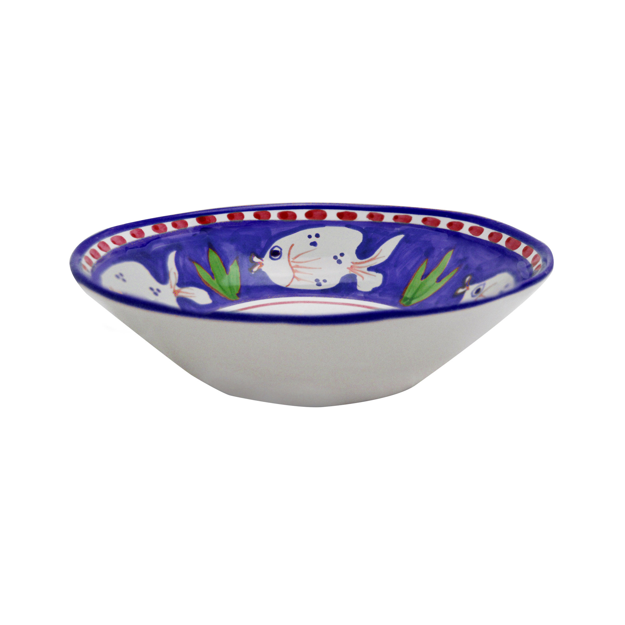 poiseidone blu insalatiera 32 cm Arcucci dipinto a mano vista0
