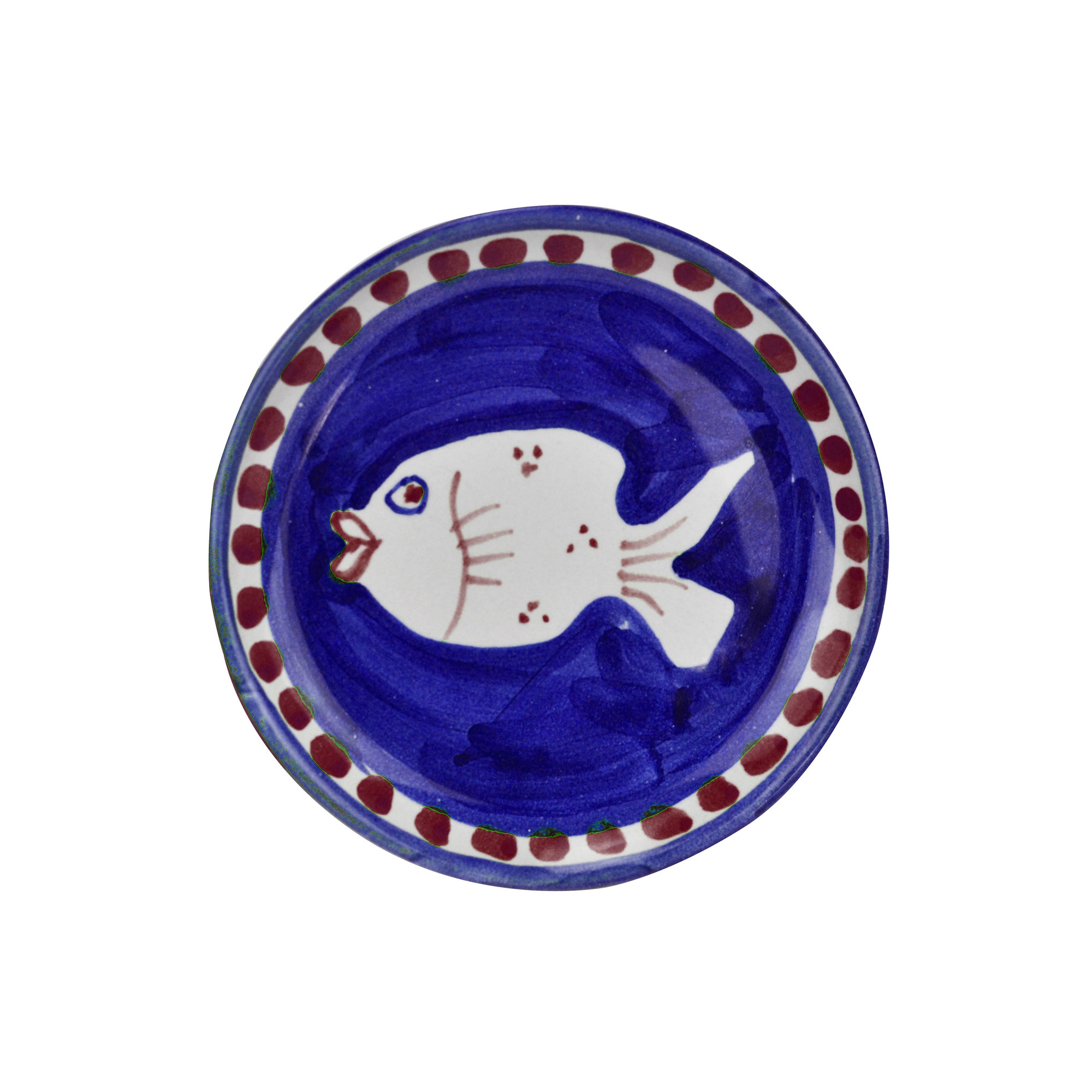 poiseidone blu piattno olio ø10 cm Arcucci dipinto a mano vista0