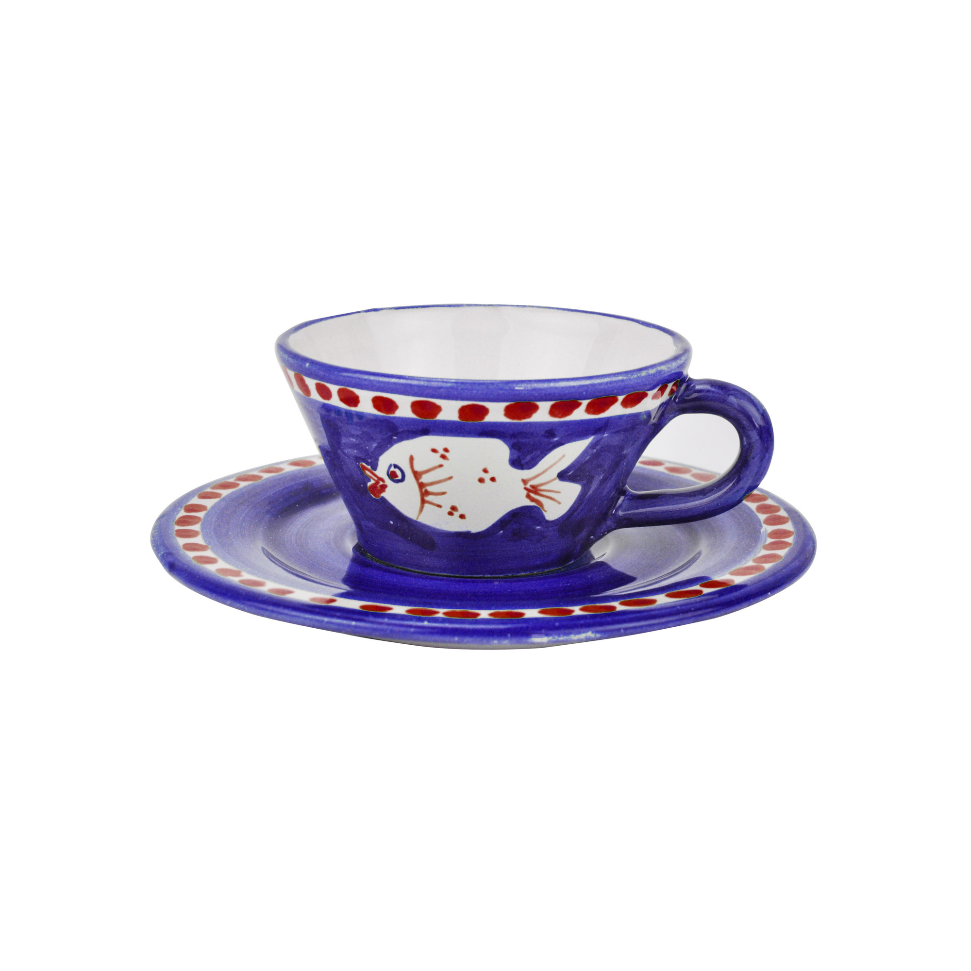 poiseidone blu tazza te c/p Arcucci dipinto a mano vista0
