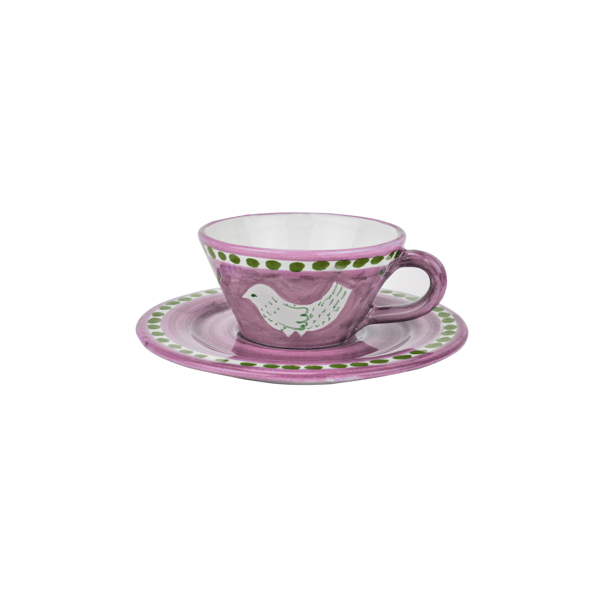 rosa Teetasse c/p Arcucci dipinto a mano vista0