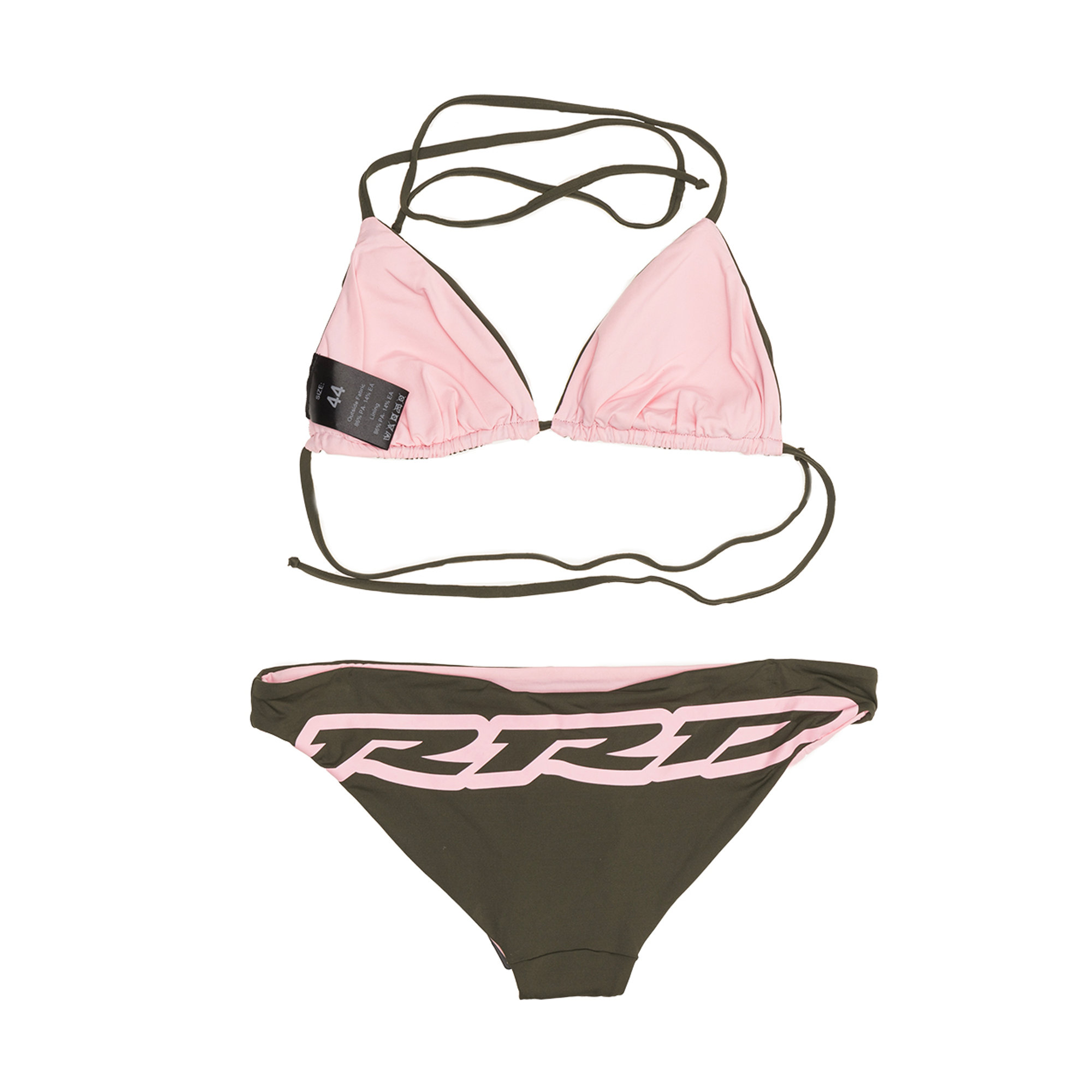 Bikini con coppa e logo posteriore marrone RRD  vista2