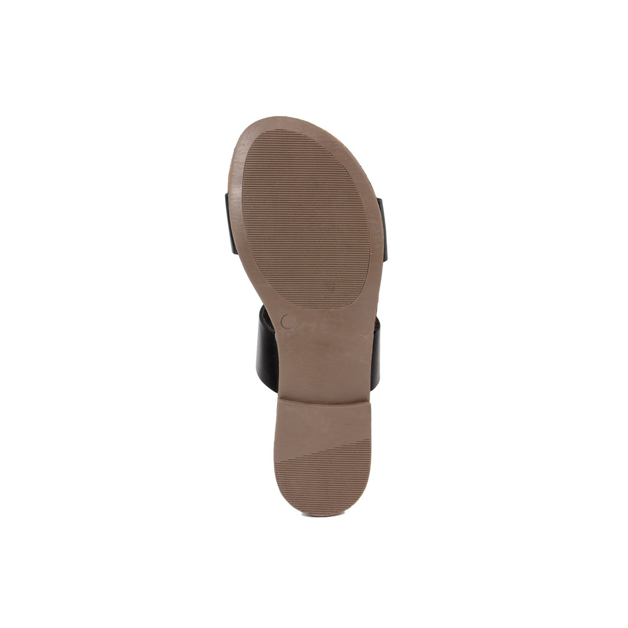 Ciabatte in pelle con due fasce neri Mariella Scarpe vista1