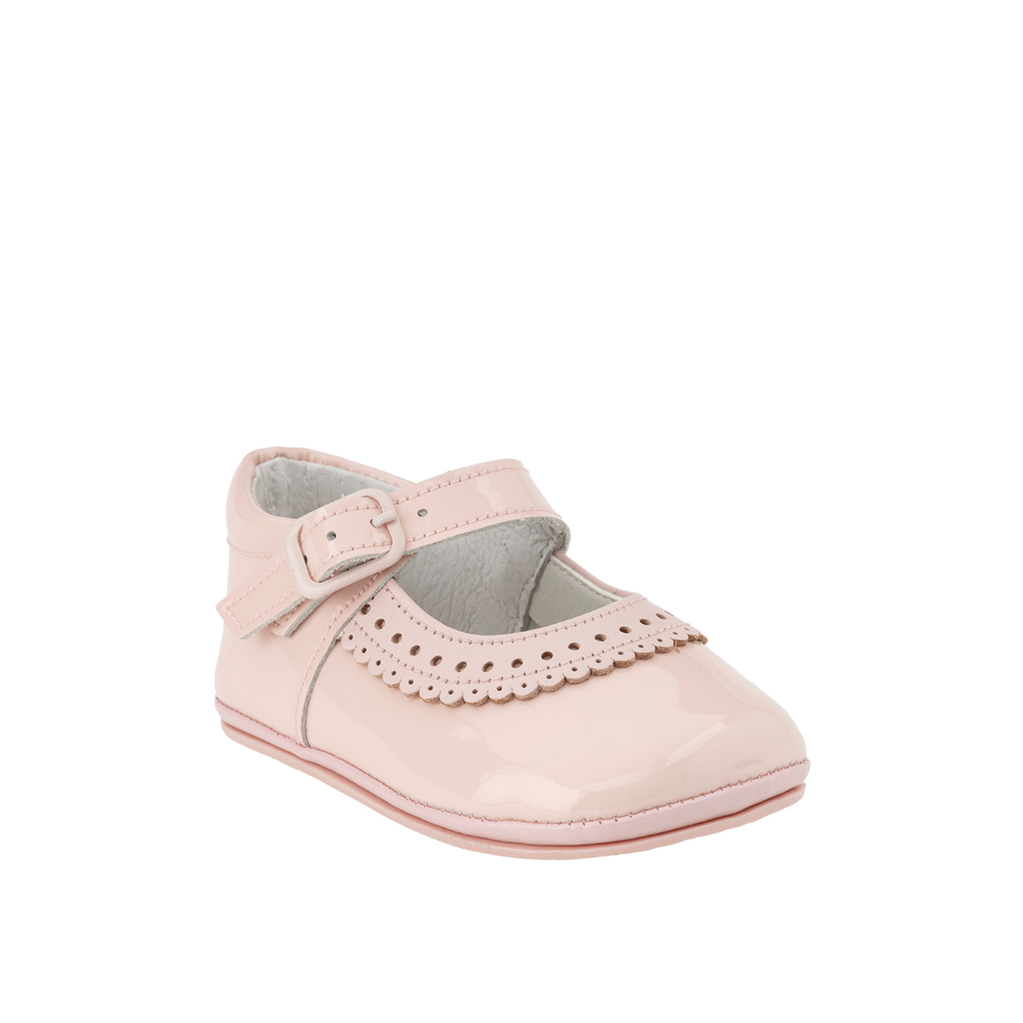 Bebè in vernice con laccetto rosa Scarpe Neonato vista2