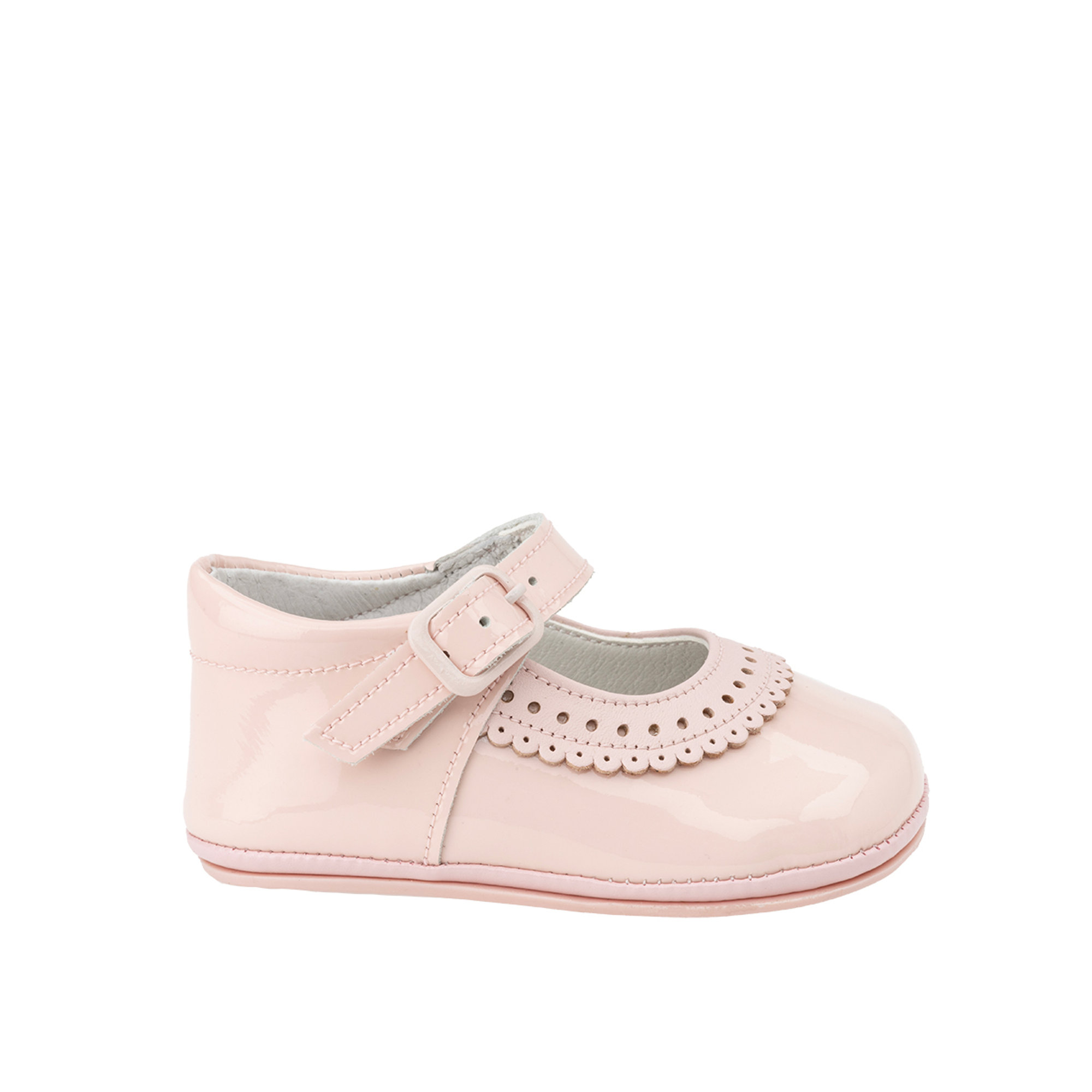Bebè in vernice con laccetto rosa Scarpe Neonato vista0