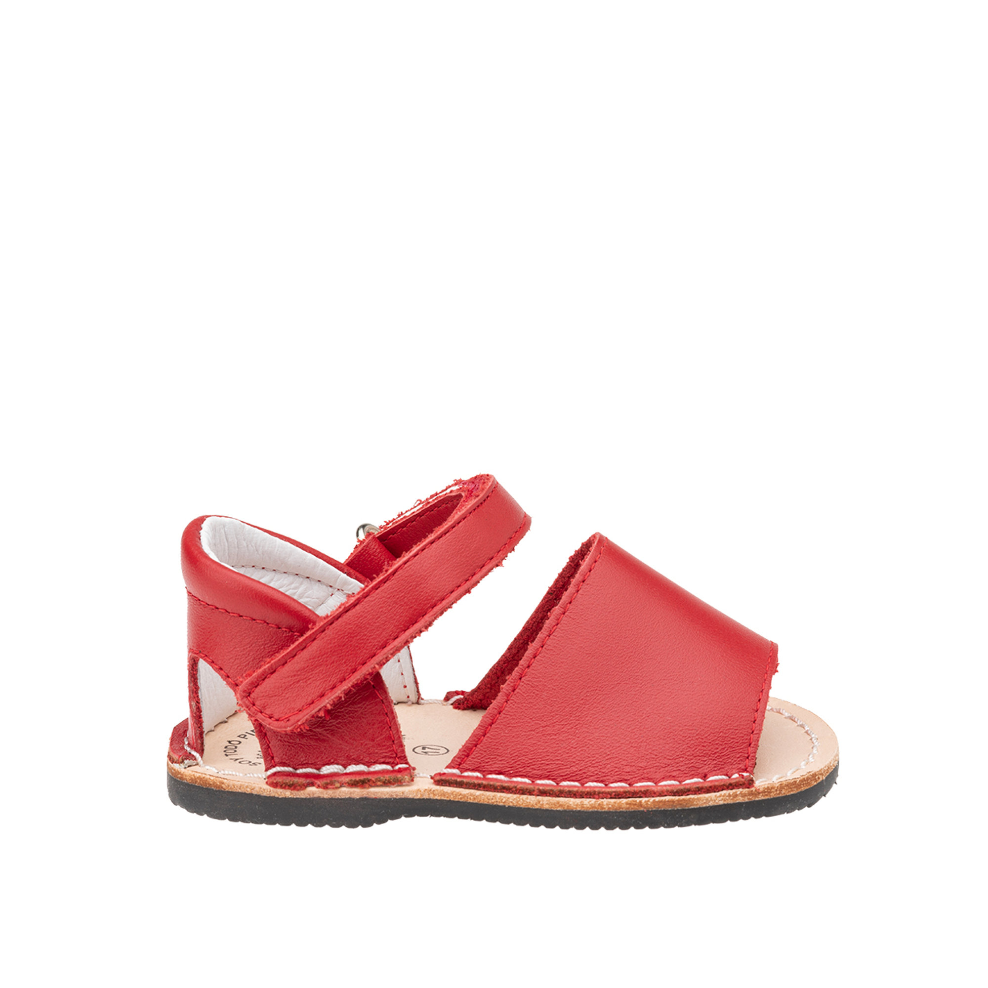 Sandali con chiusura a strappo rossi Scarpe Neonato vista0