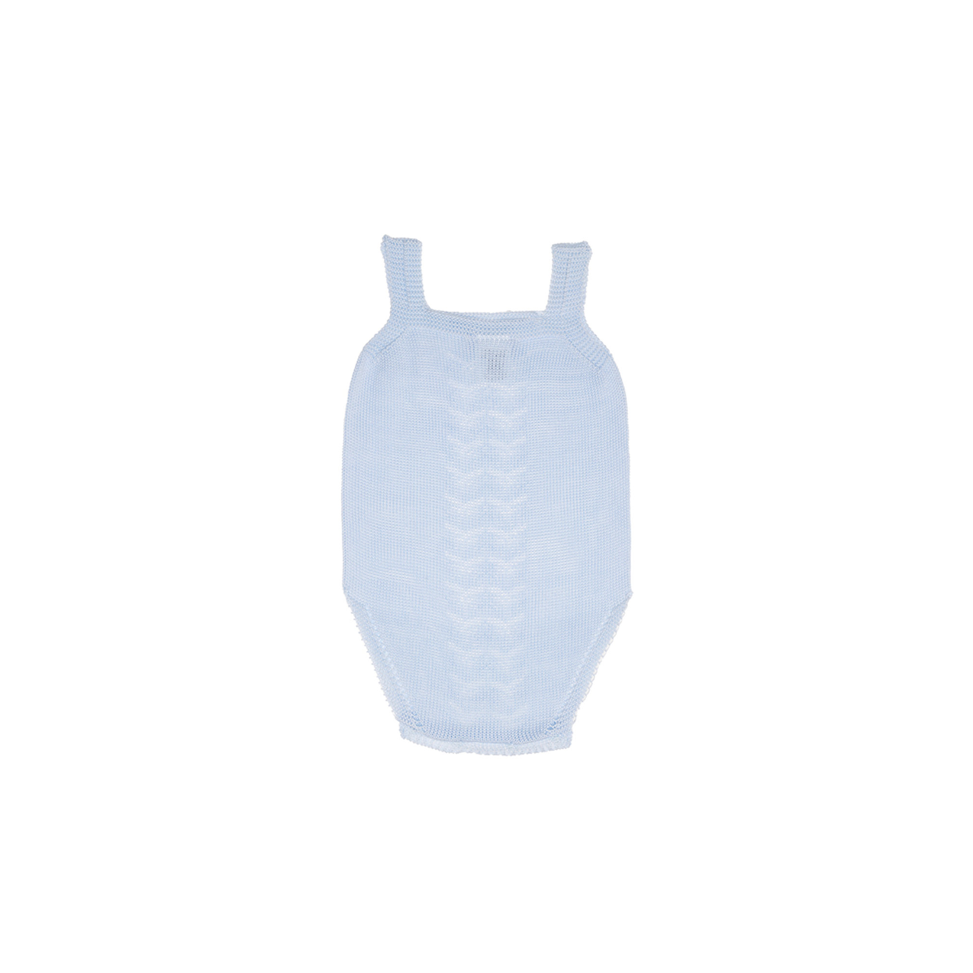 Body in maglia con fiocco raso azzurro Abbigliamento Neonato vista2