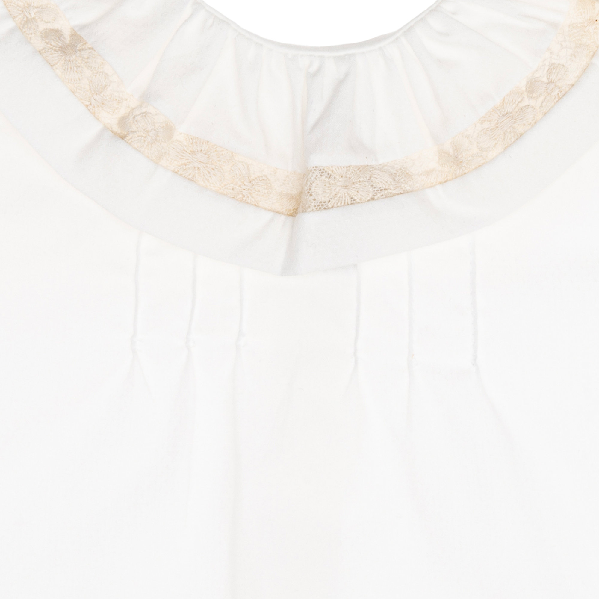 Blusa in cotone bianca con colletto bianca Abbigliamento Neonato vista2