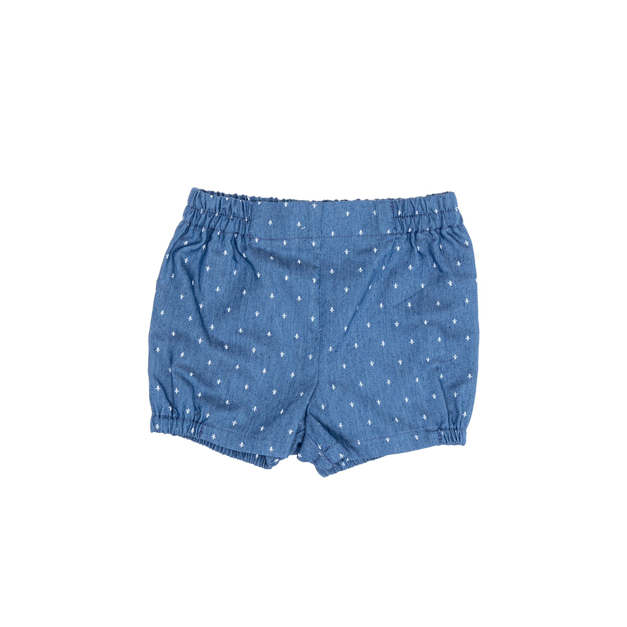 Short in cotone ricamati blu Abbigliamento Neonato vista1