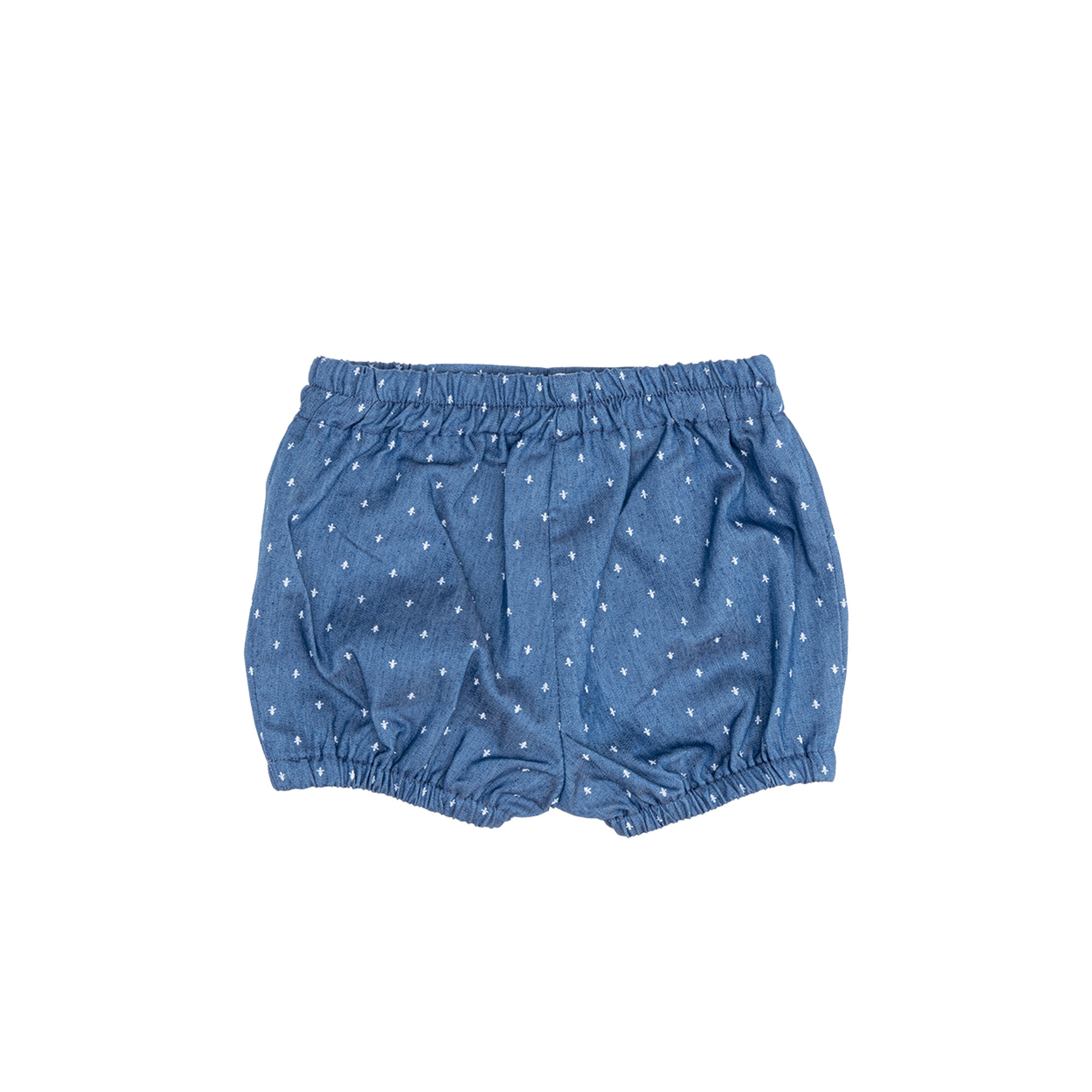 Short in cotone ricamati blu Abbigliamento Neonato vista0