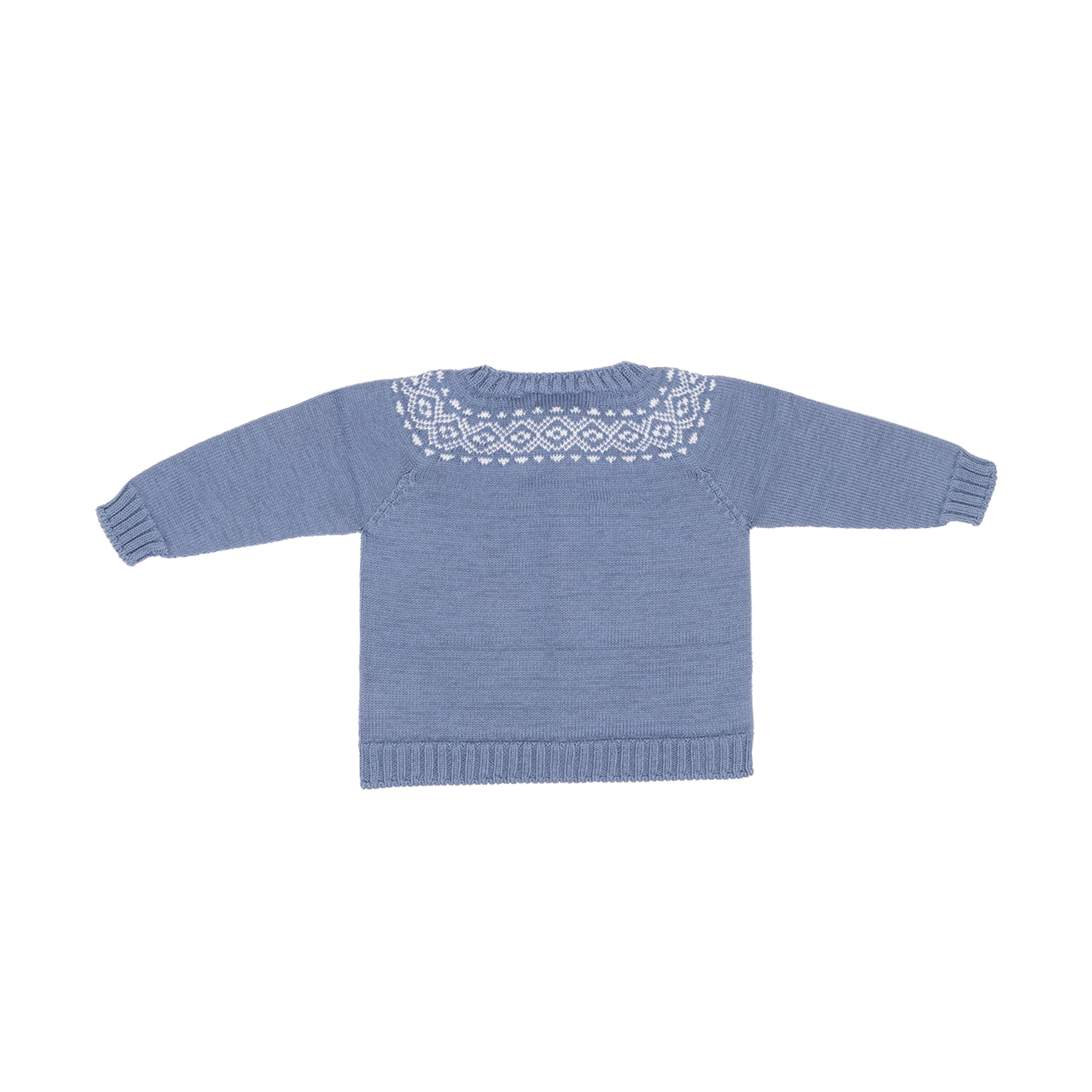 Cardigan in cotone con ricamo e bottoni celeste Abbigliamento Neonato vista1