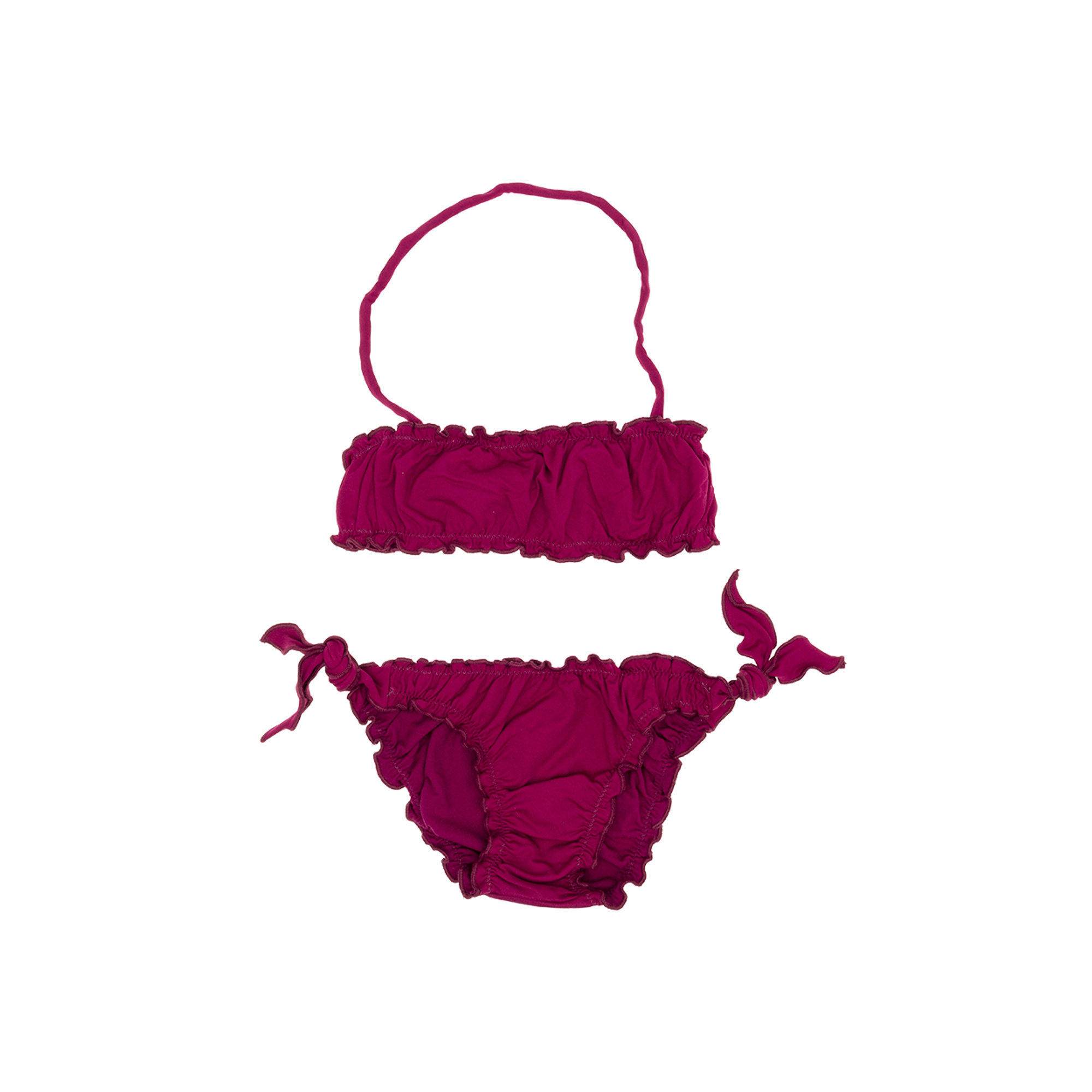 Bikini bimba con fascia colore bordeaux Le mosche in bianco vista0