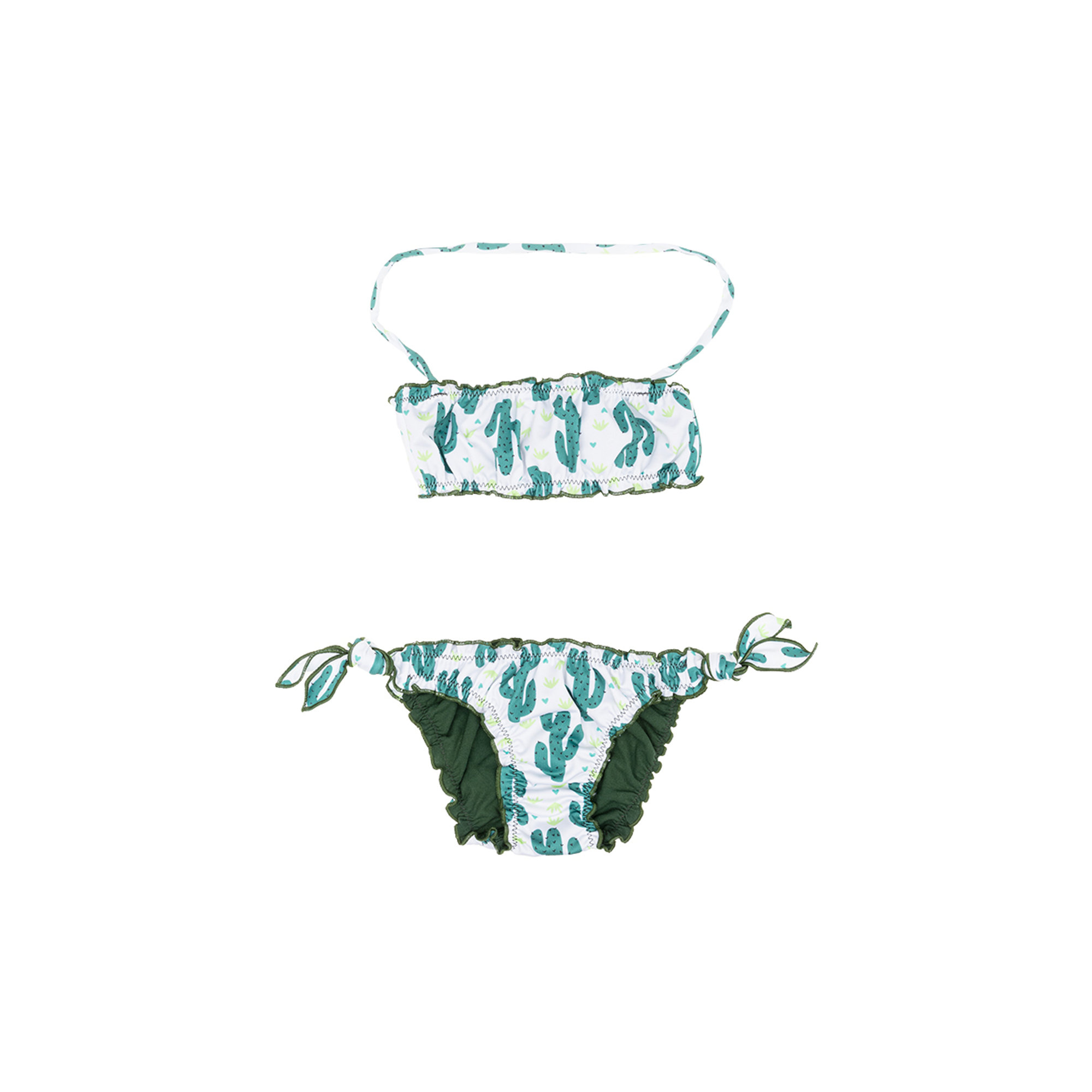 Bikini bimba con Cactus multicolor Le mosche in bianco vista0