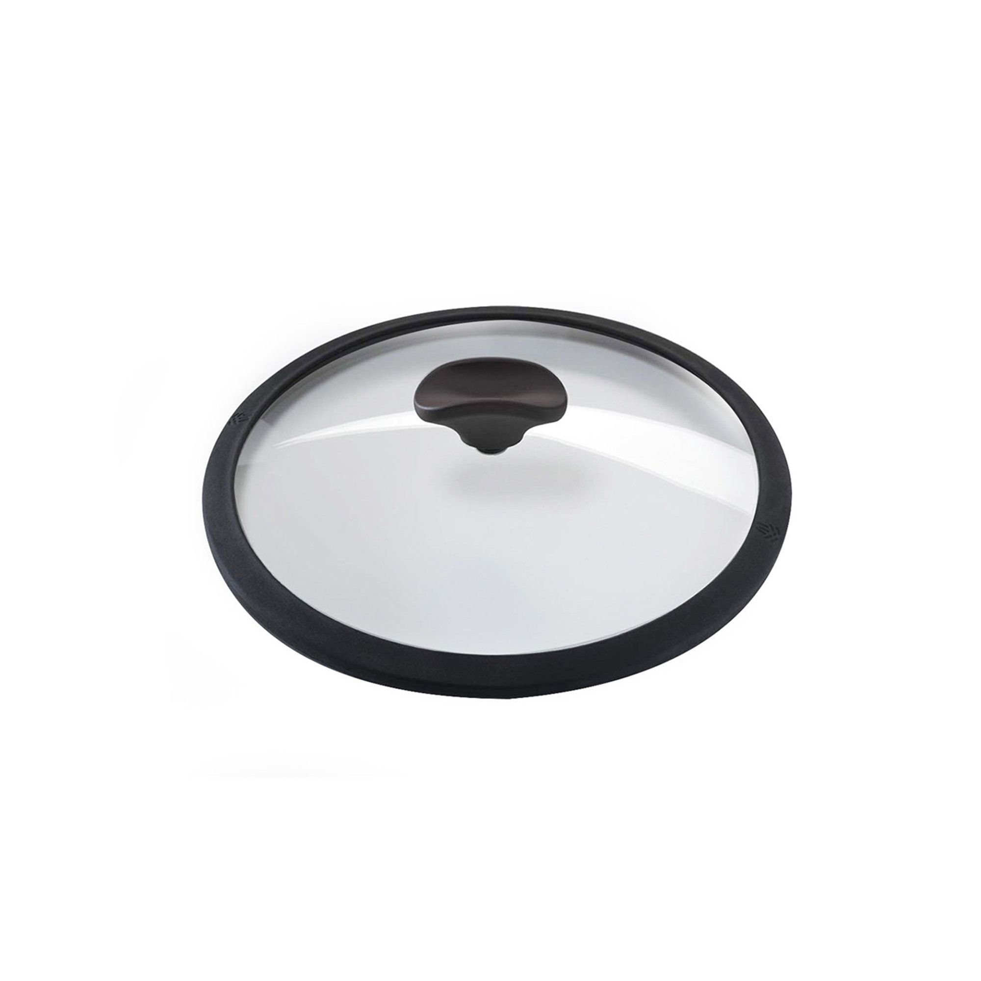 Coperchio vetro diam.26 silicone nero pomolo soft touch Mopita vista0