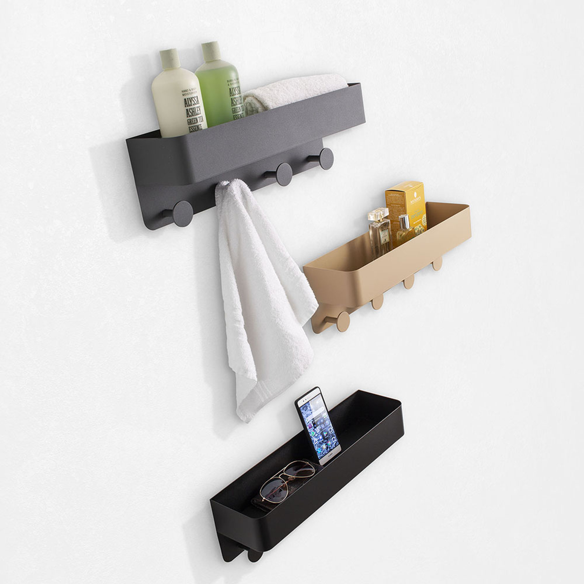 Regal mit Kleiderhaken LOU, grau TFT Home vista1