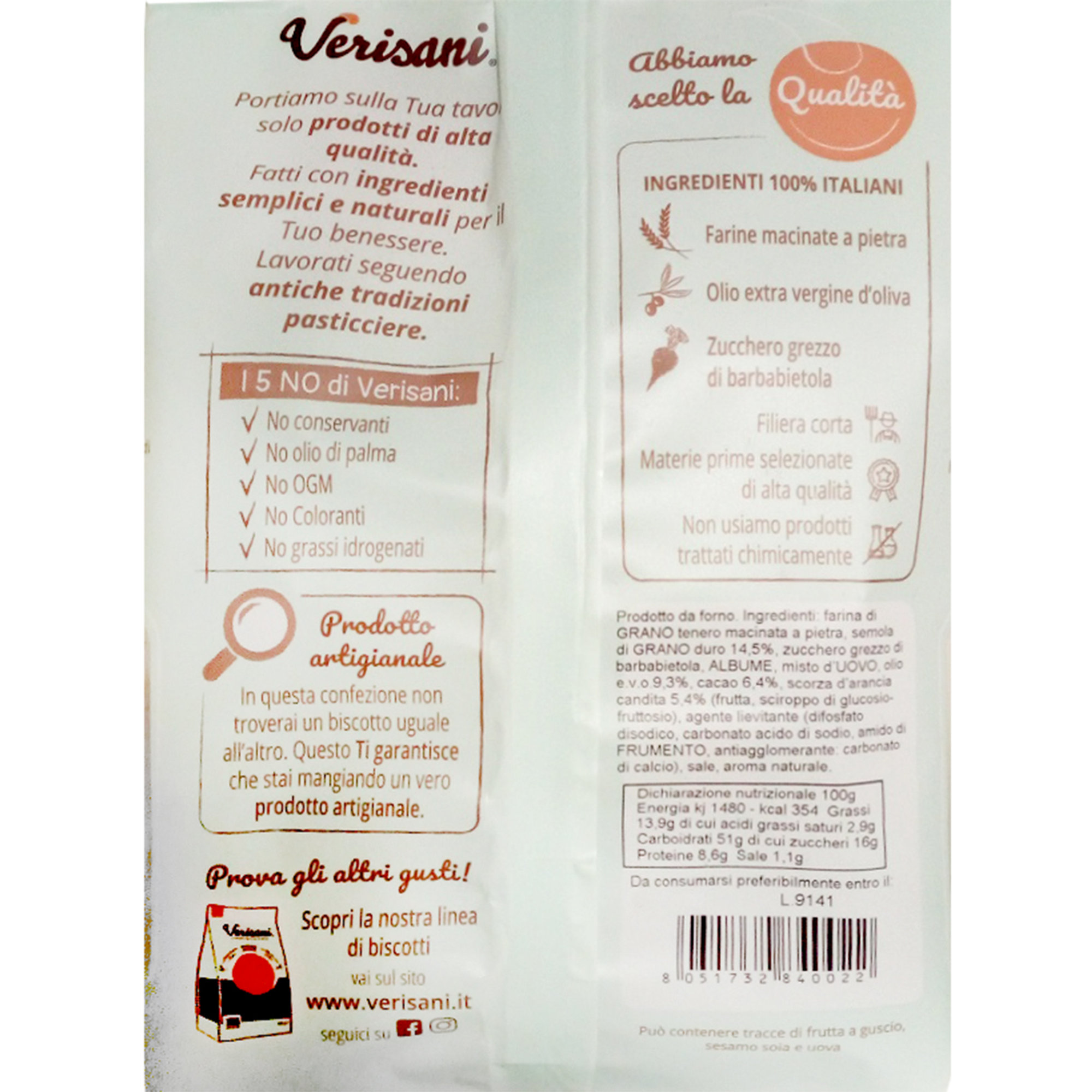 6 confezioni miste da 300 gr - "Mix Goloso & Sano" Verisani vista6