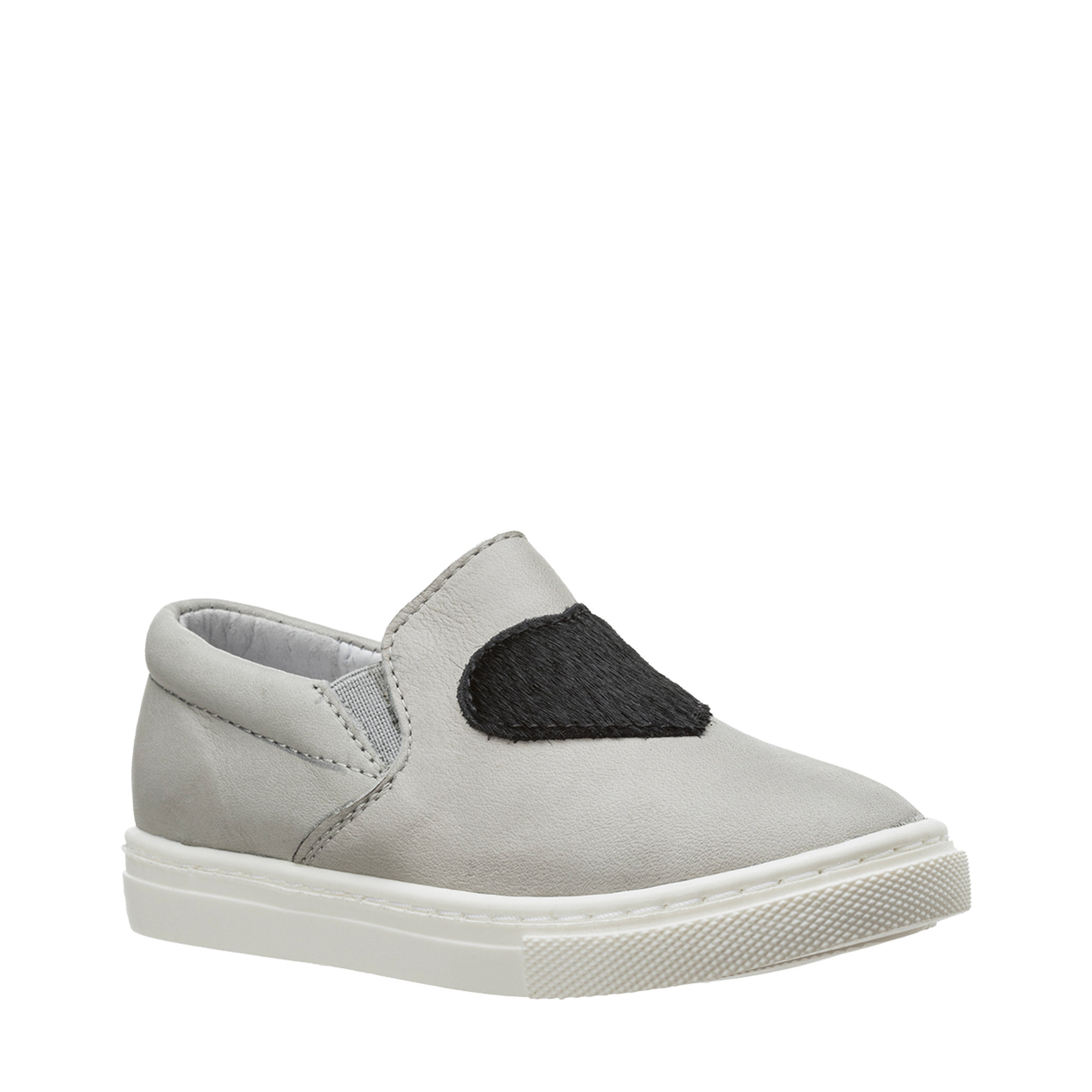 Slip-on in pelle con cuore a contrasto Two con me by Pèpè vista2