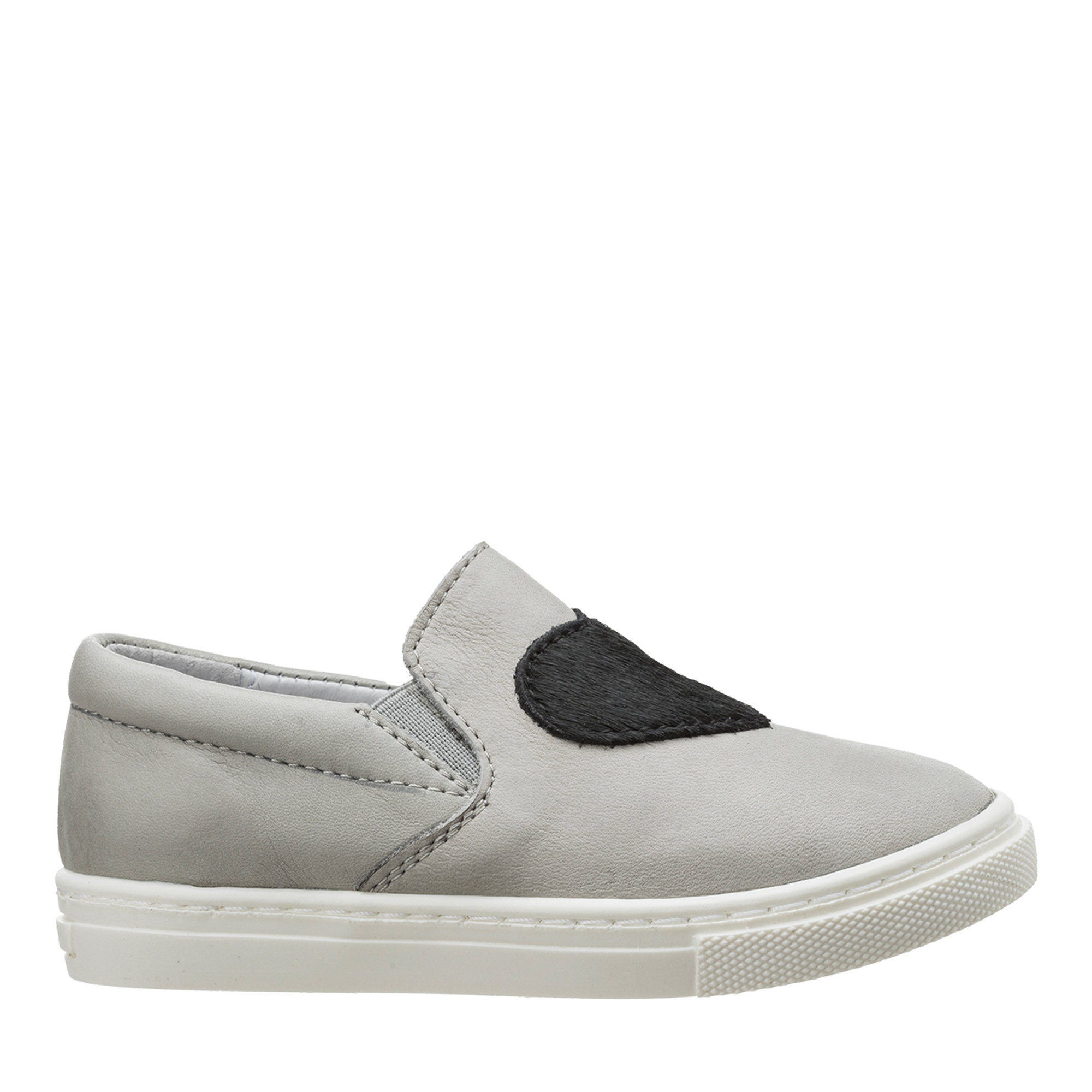Slip-on in pelle con cuore a contrasto Two con me by Pèpè vista0