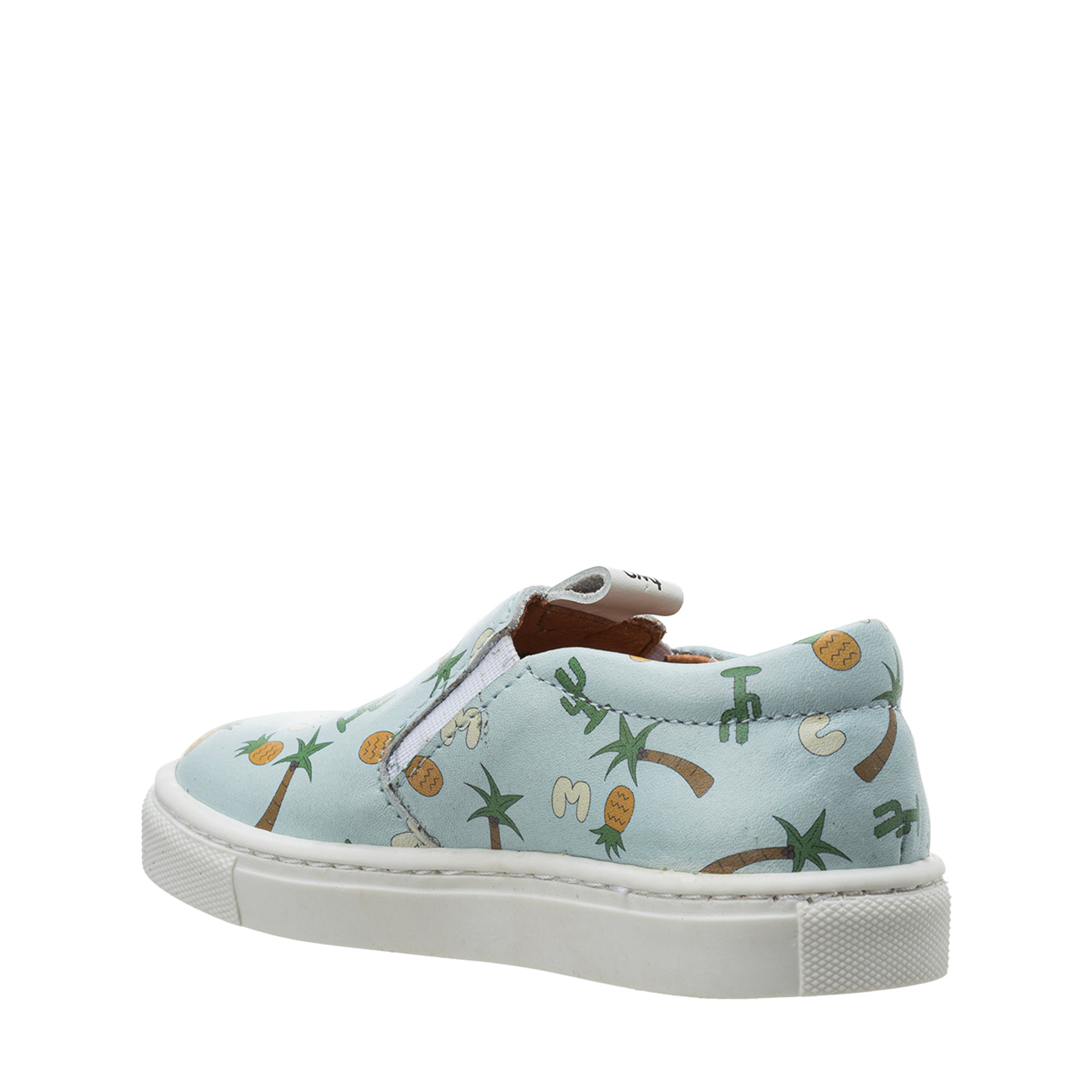 Slip-on multicolor in pelle con disegni multicolor Two con me by Pèpè vista2