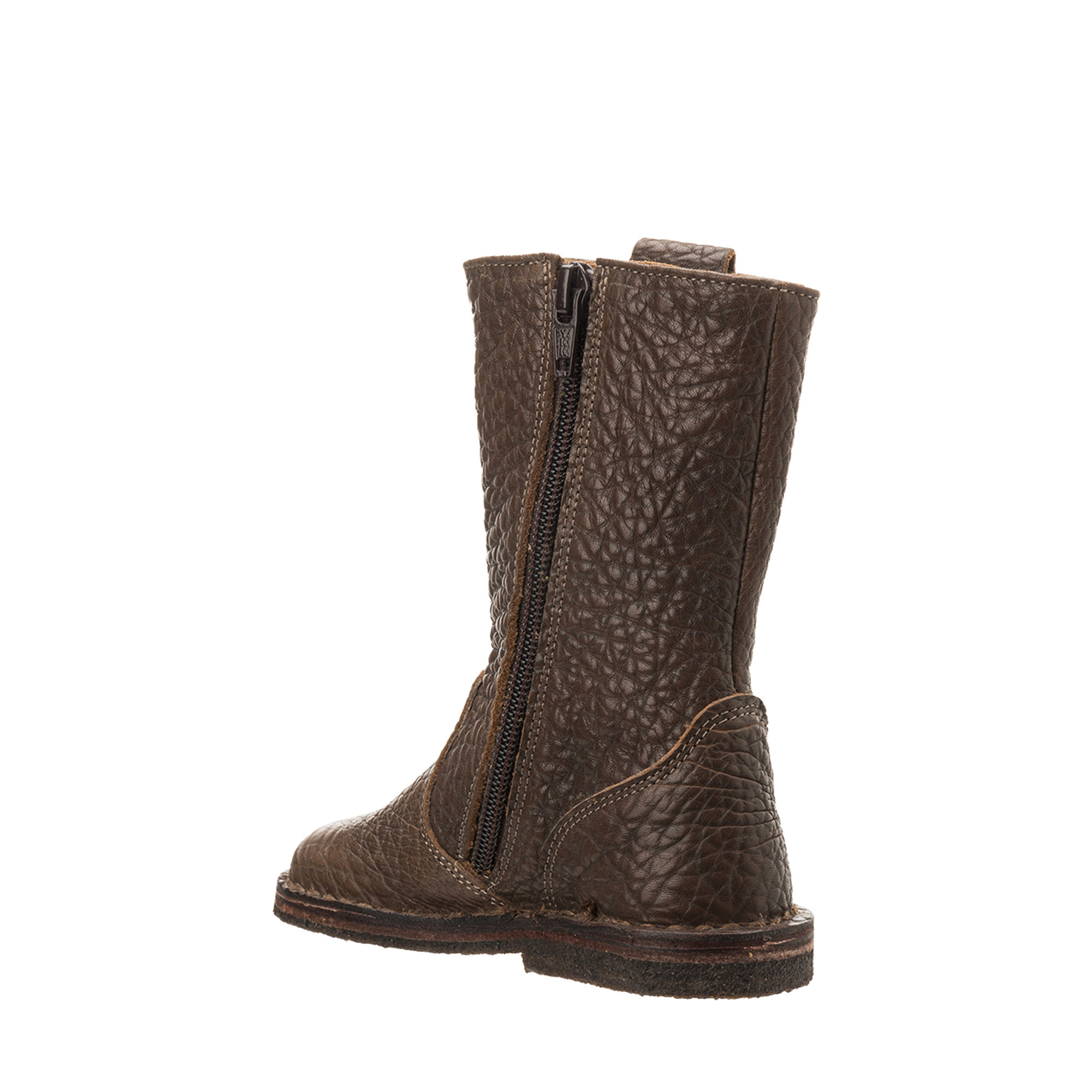 Stivali in pelle bottalata marroni Pepè shoes vista1