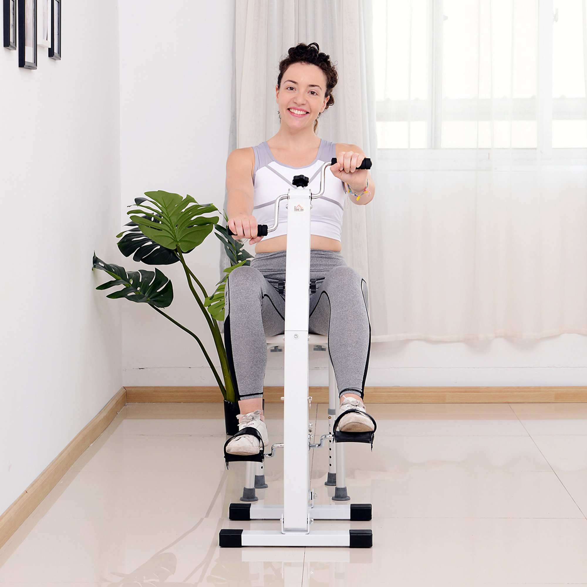 Ciclo cyclette pedaliera gambe e braccia Fitness at home vista8