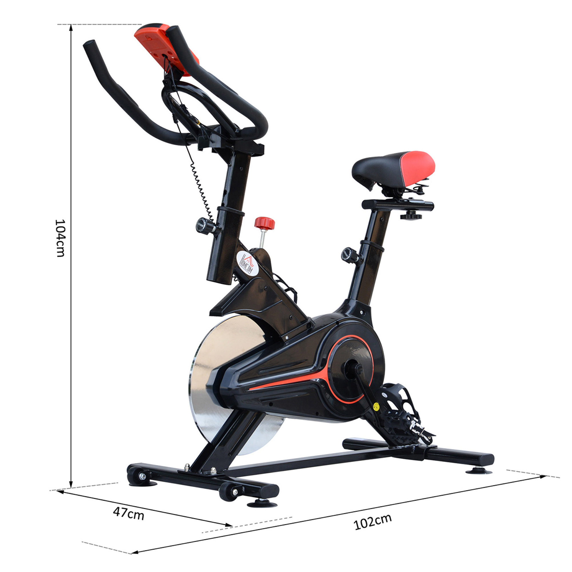 Cyclette per allenamento aerobico con display LCD Fitness at home vista3